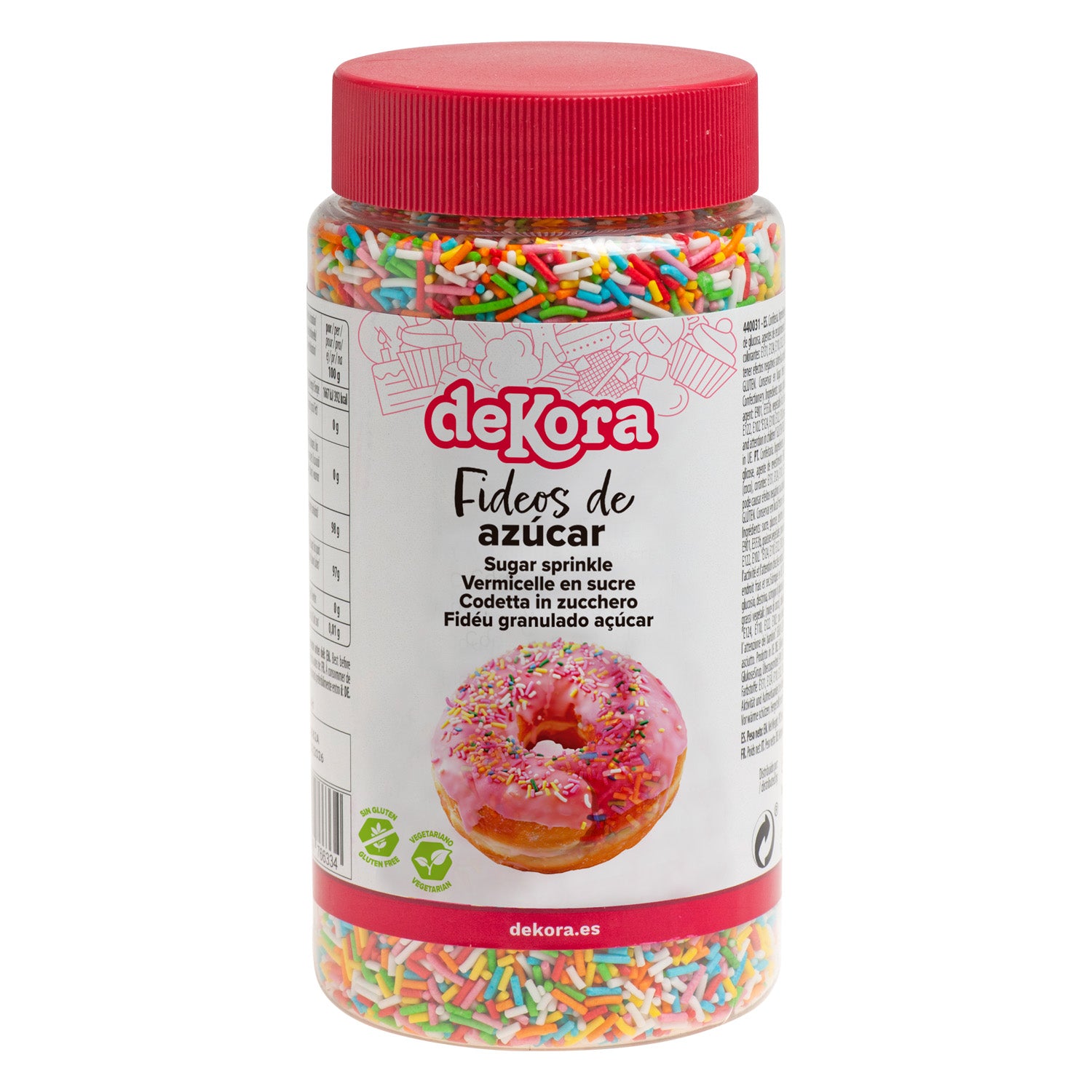 FIDEO DE AZÚCAR COLORES 450GR