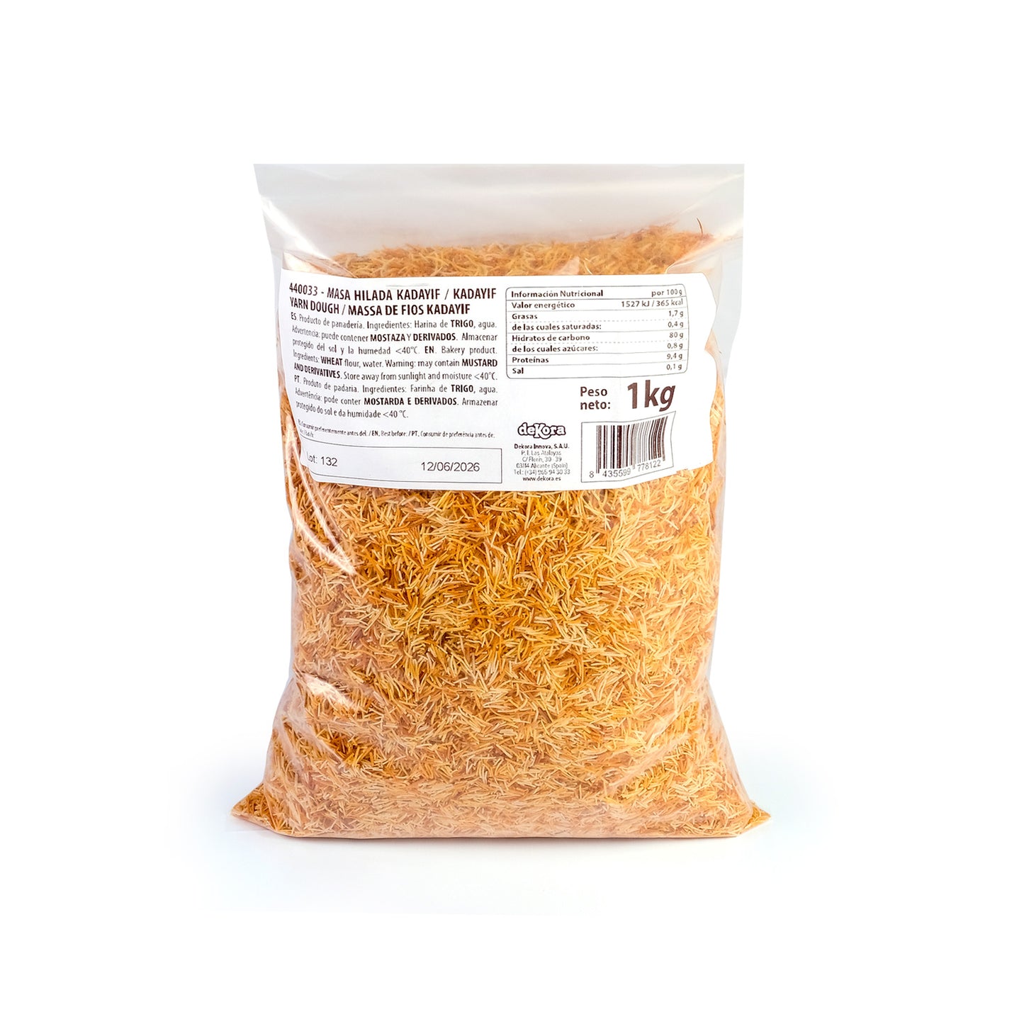 MASSA DE FIOS KADAYIF 1 KG