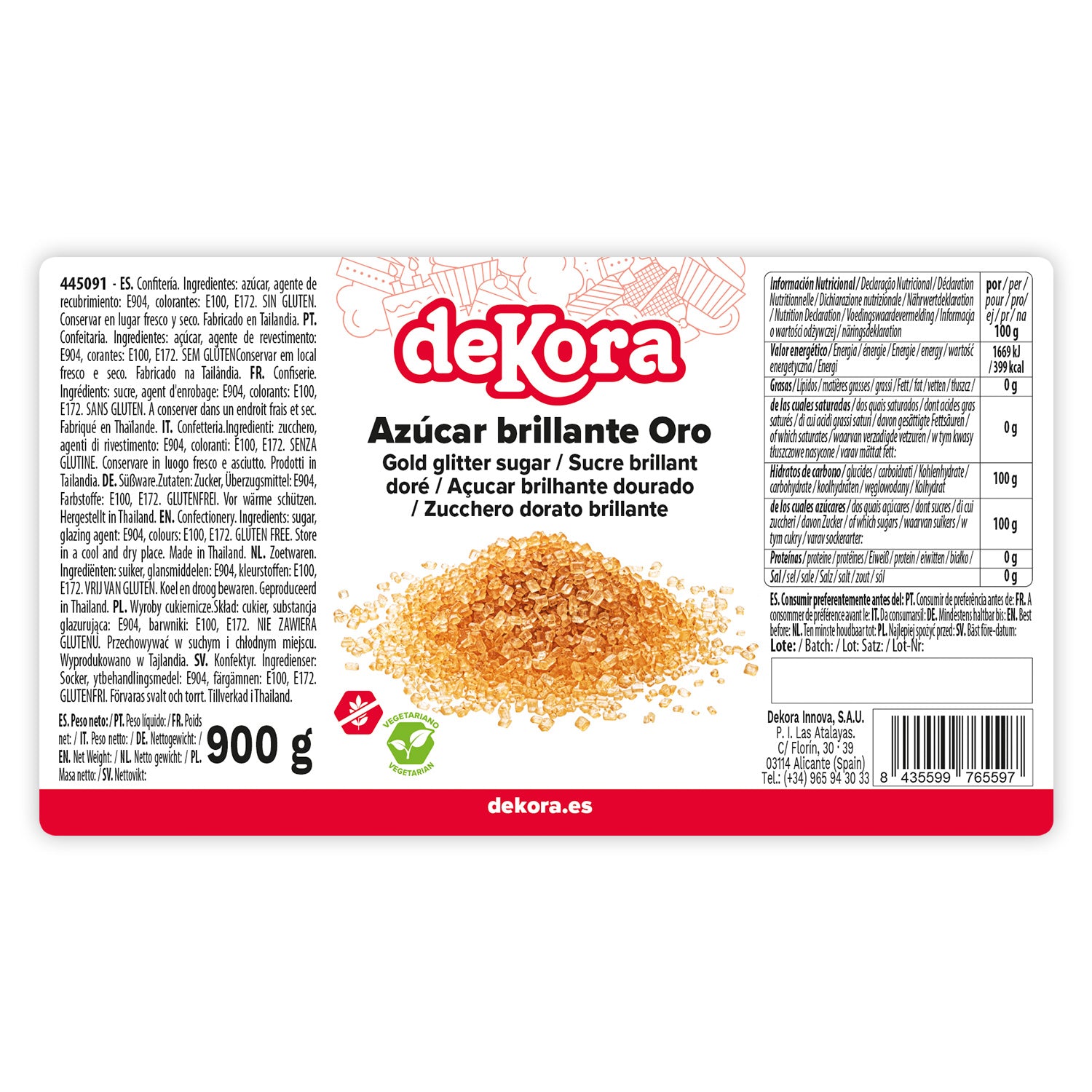 ZUCCHERO ORO LUCIDO 900 GR