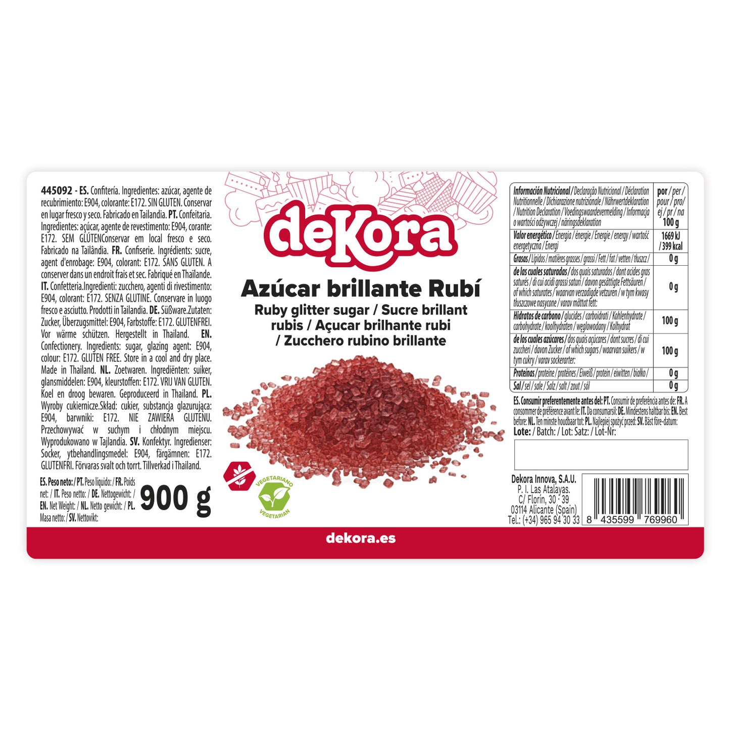 SUCRE BRILLANT RUBY 900 GR