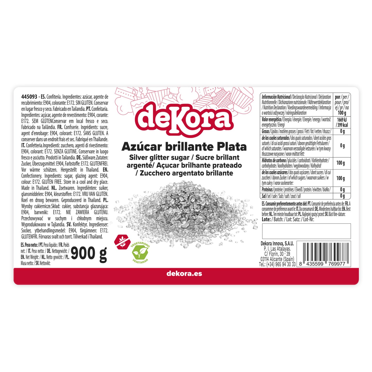 SUCRE BRILLANT ARGENT 900 G