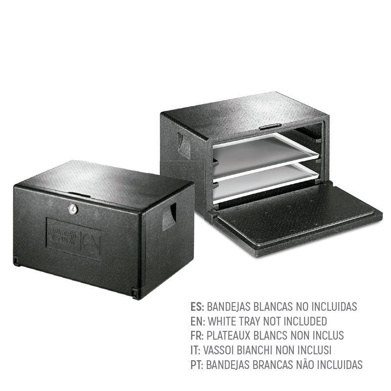 CAJA ISOTÉRMICA COMBI UNIVERSAL LATERAL 3 BANDEJAS CON TERMÓMETRO 68 x49 CM