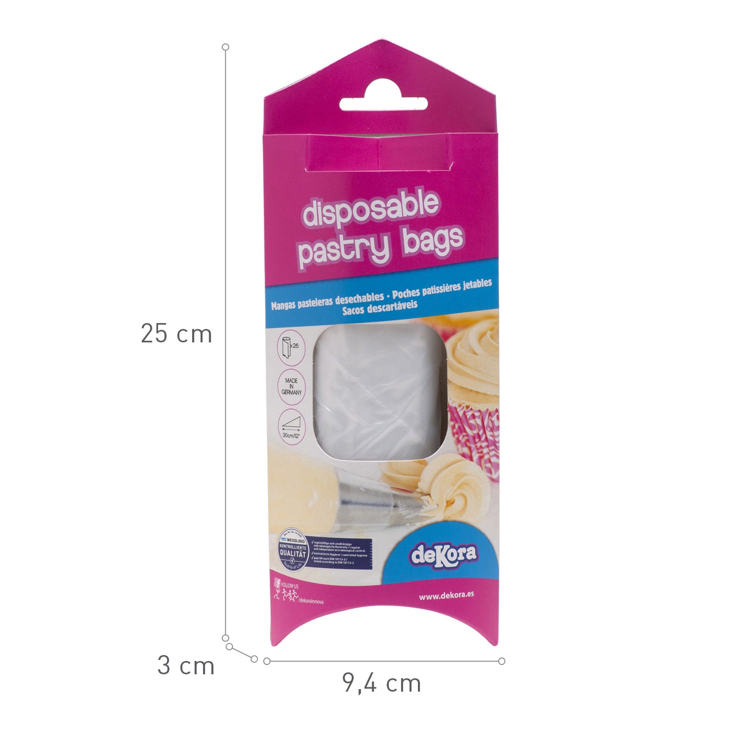 MANGAS DESECHABLES 30CM-75 MICRAS EN BLISTER