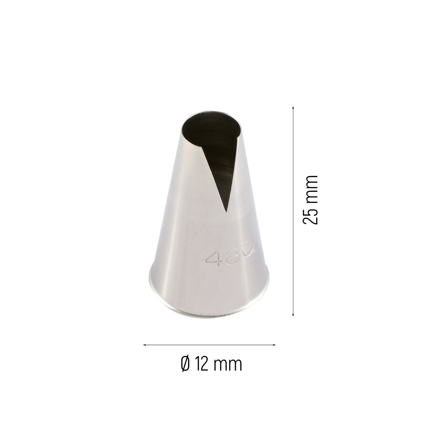 SET 5 STAINLESS STEEL SAINT HONORE NOZZLES Ø 12MM L16MM