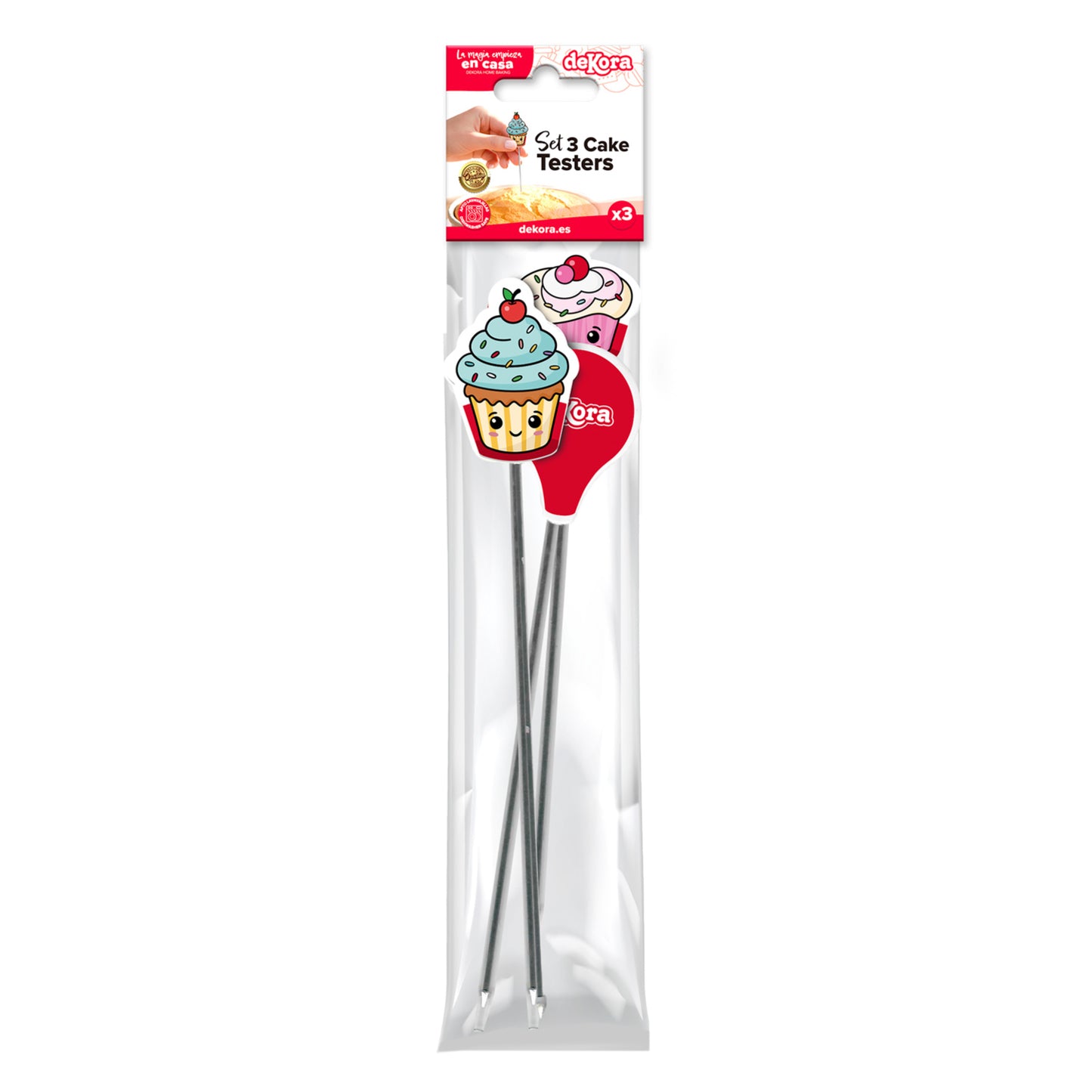 PACK 3 CAKE TESTERS ACCIAIO INOSSIDABILE- DEKORA HOME BAKING
