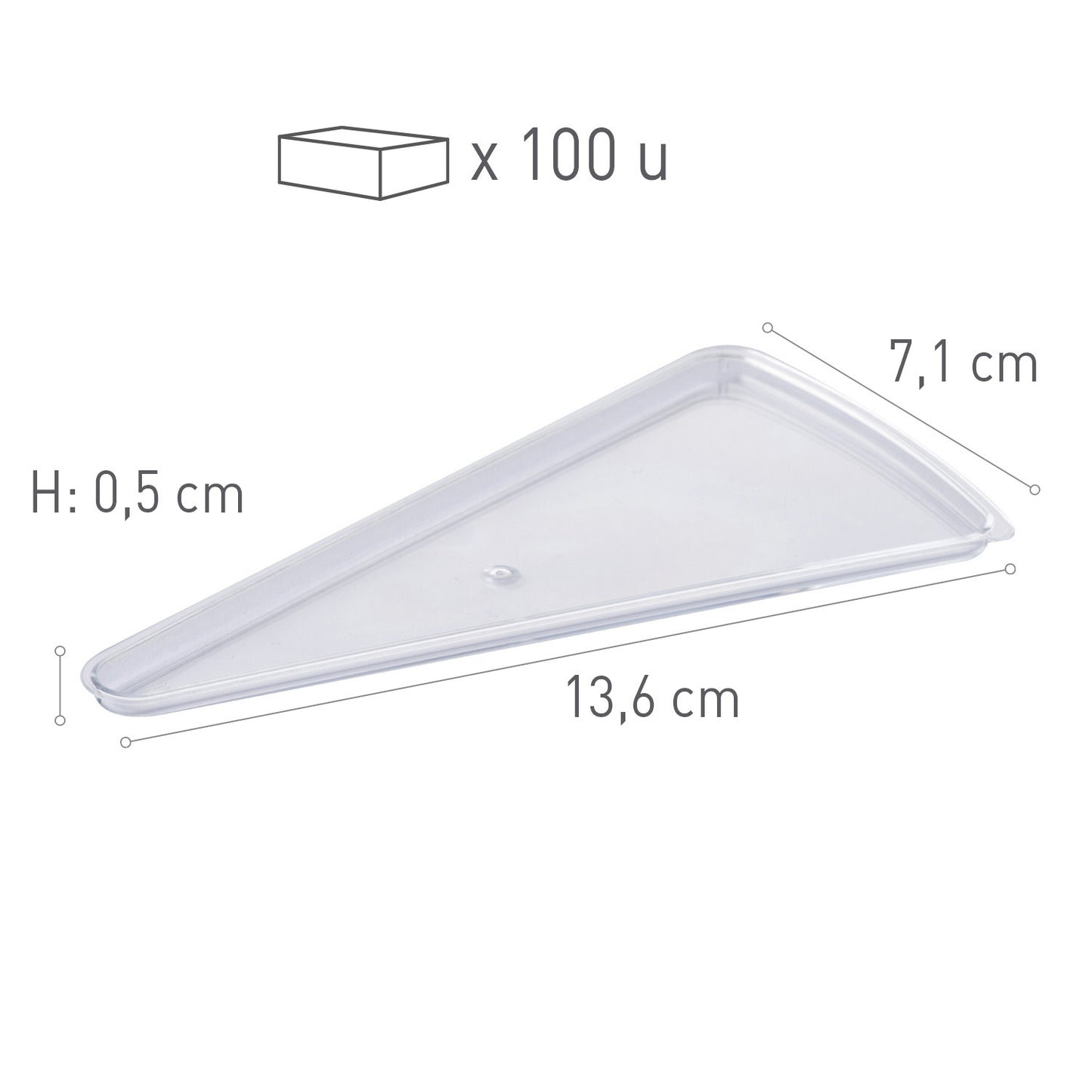 COPERCHIO PER BICCHIERE DI PLASTICA A FETTE 136X71H5MM