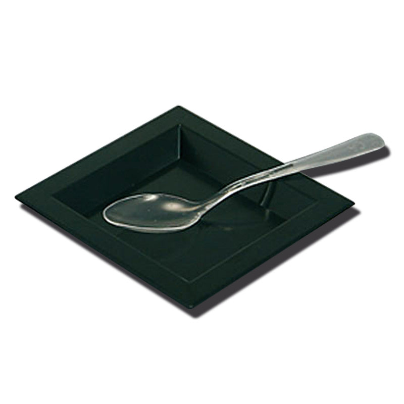 PLATO CUADRADO NEGRO 7,5 X 7,5 cm