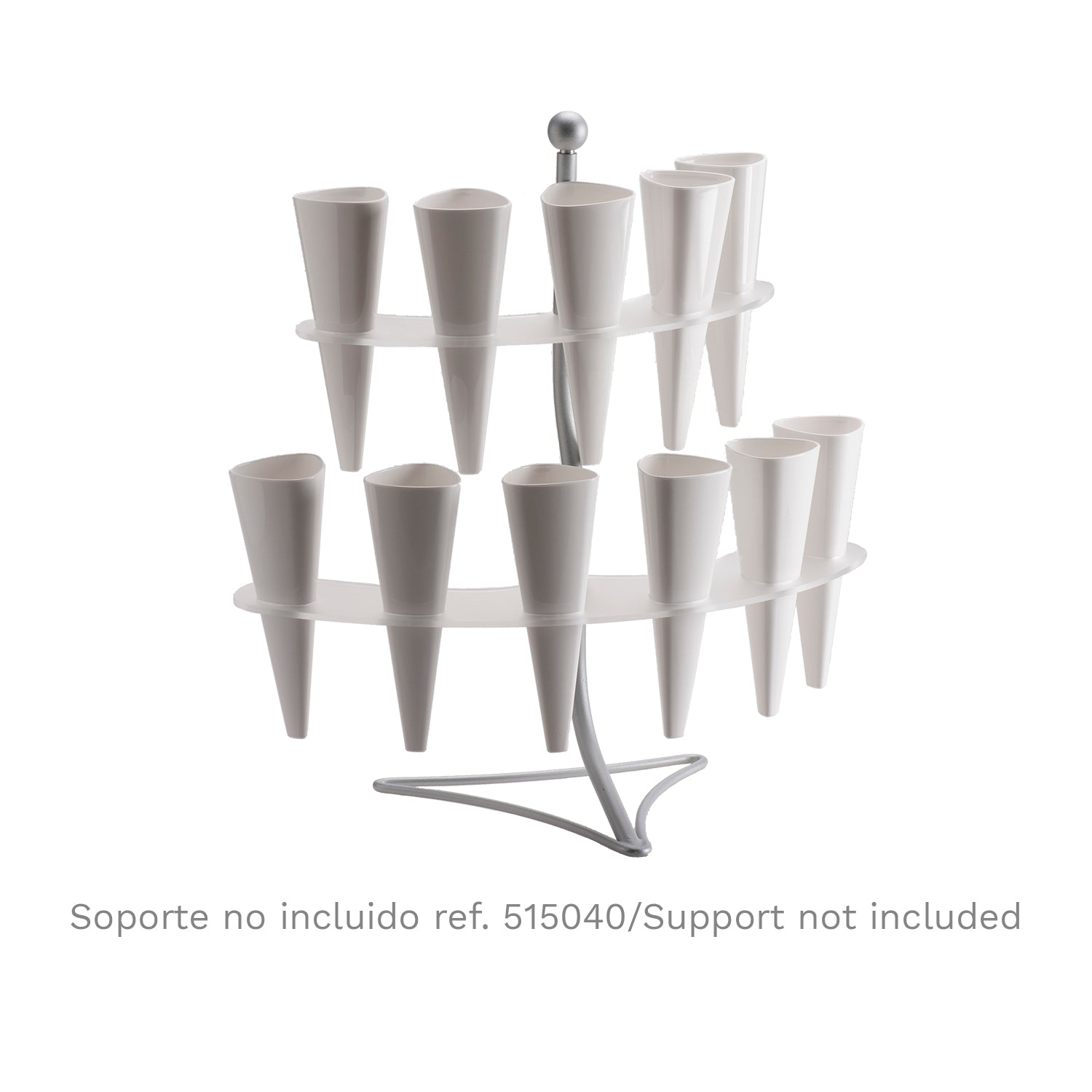 SET 20 CONOS EN PLÁSTICO BRANCO Ø6CM H17CM 120ML