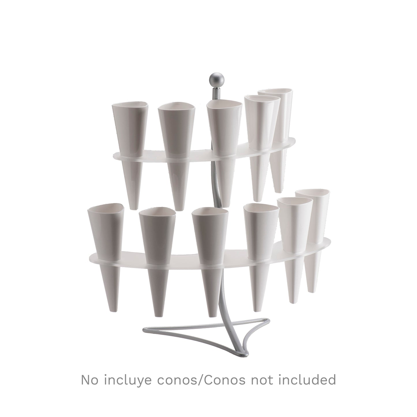 PORTA CONOS METÁLICO BLANCO 11 PIEZAS 41X20CM H 44CM