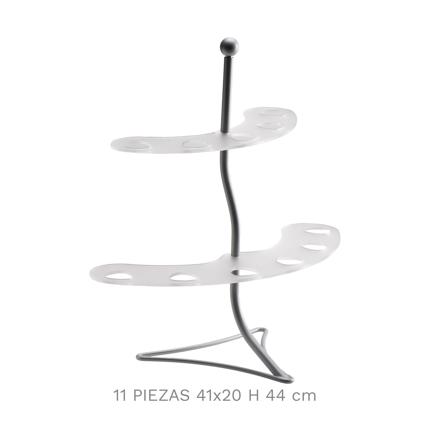 PORTA CONOS METÁLICO BLANCO 11 PIEZAS 41X20CM H 44CM