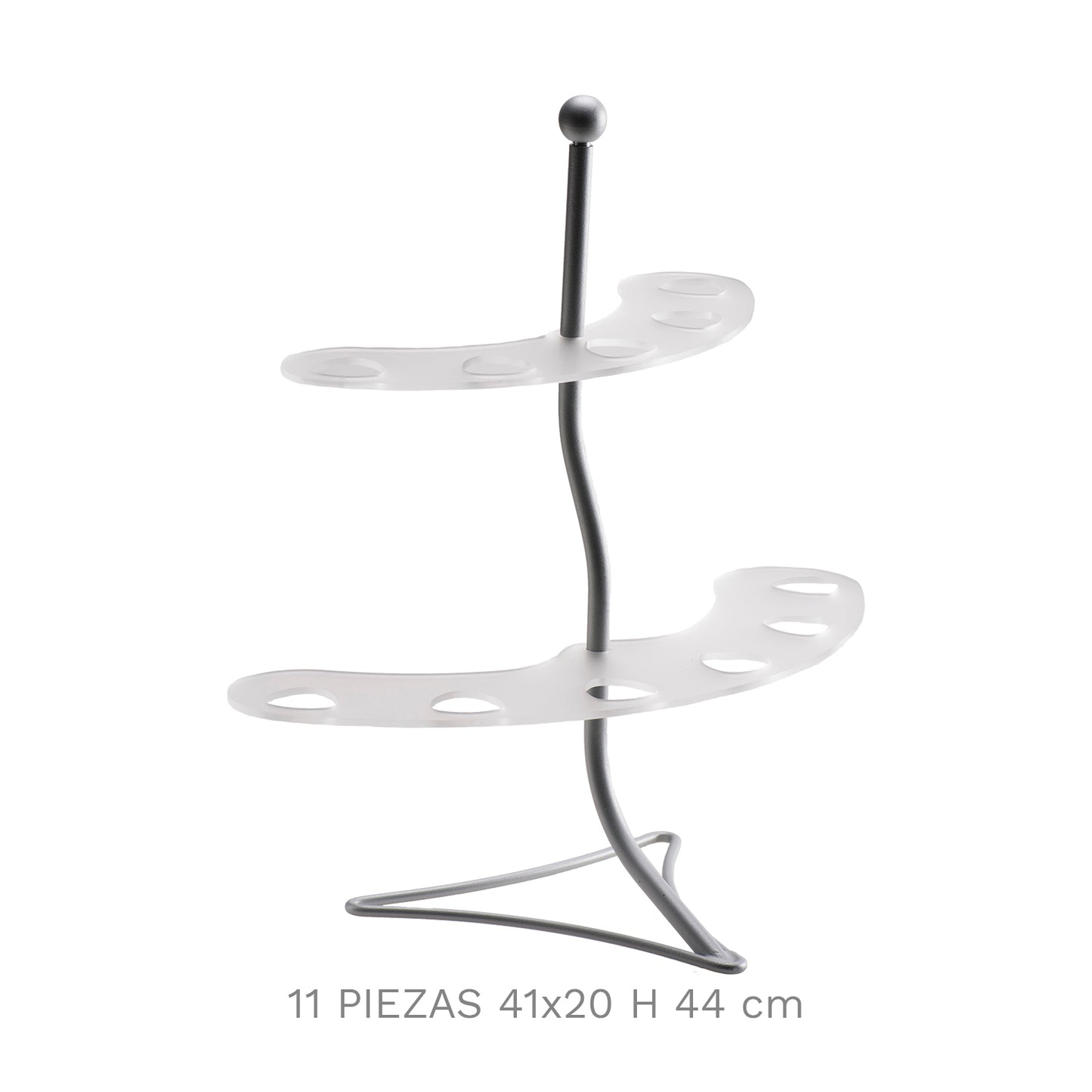 PORTA CONOS METÁLICO BLANCO 11 PIEZAS 41X20CM H 44CM