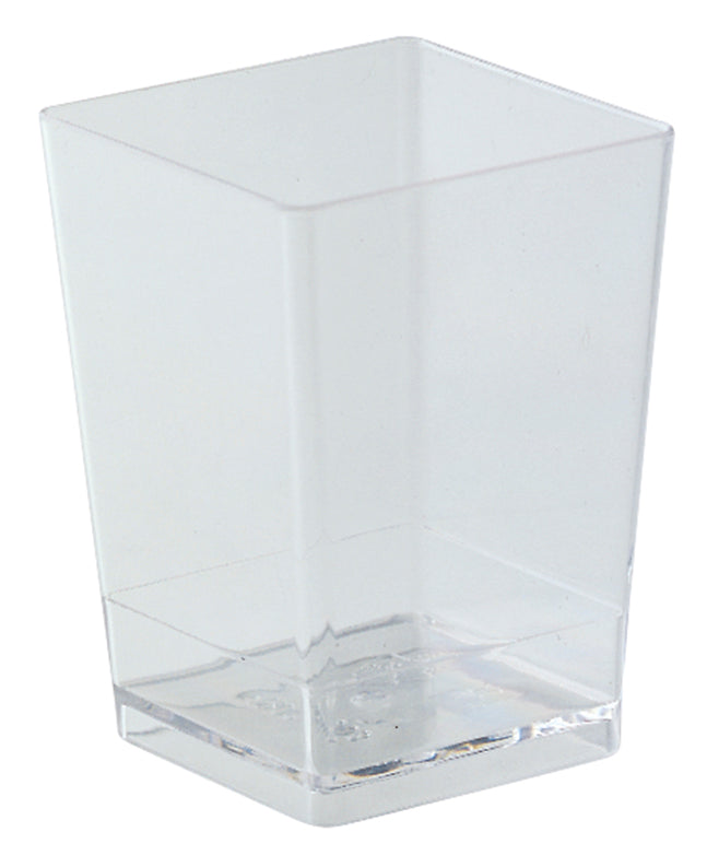 100 VERRES CARRÉS 5x5 cm - H 7cm