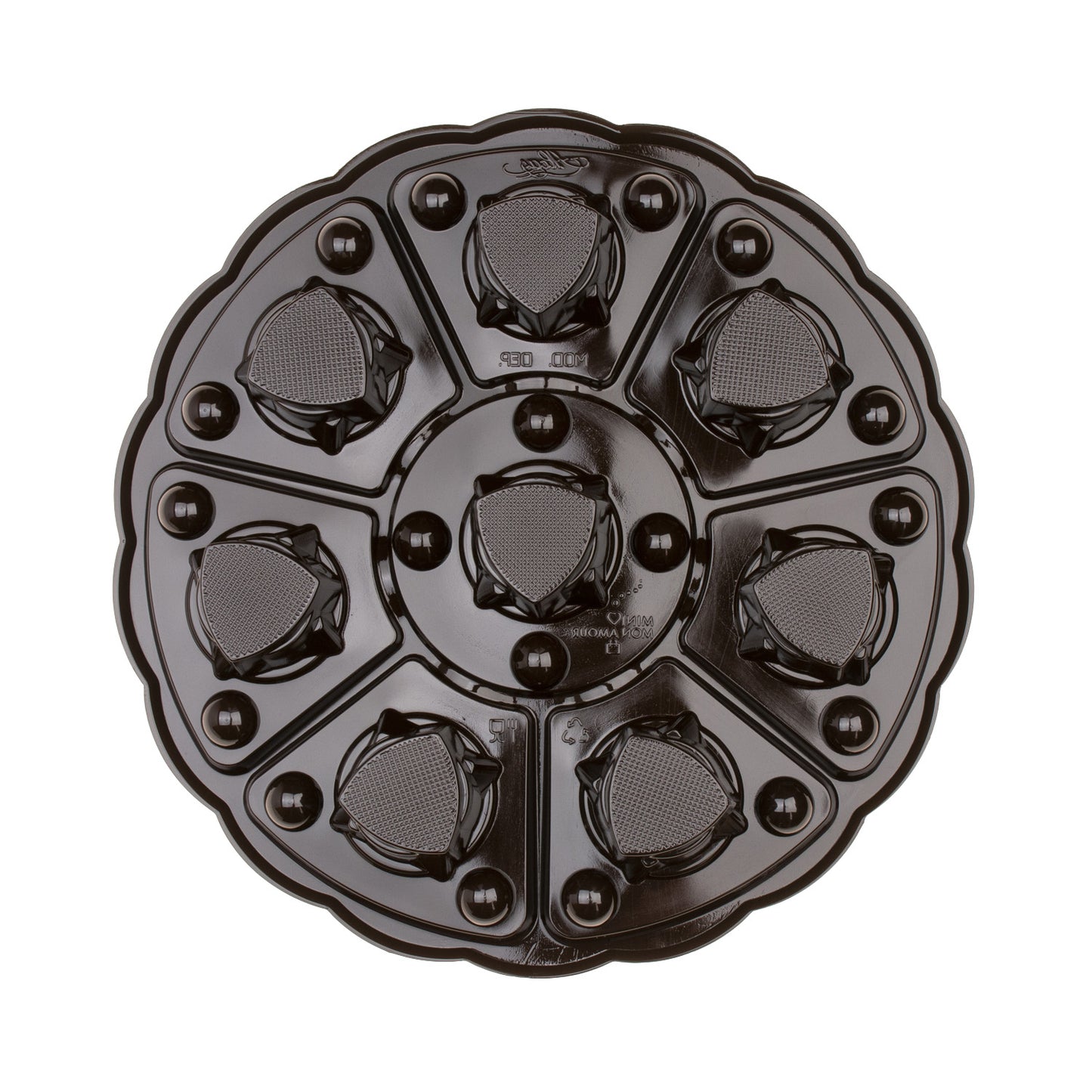 CAJA REDONDA COLOR ORO 8 PZAS