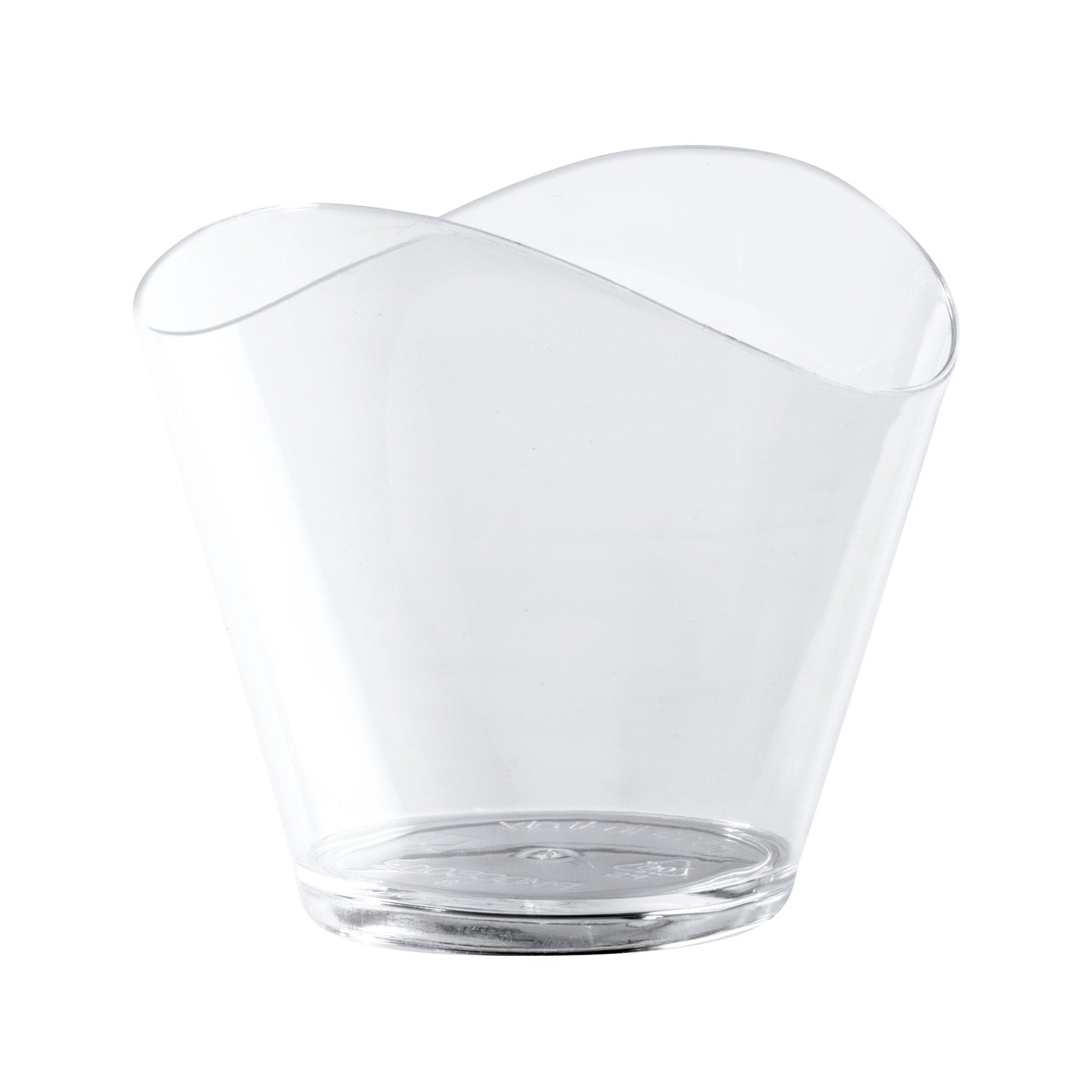 VASITO PLASTICO TRANSPARENTE WAVE 85X60H70MM CAP.120ML