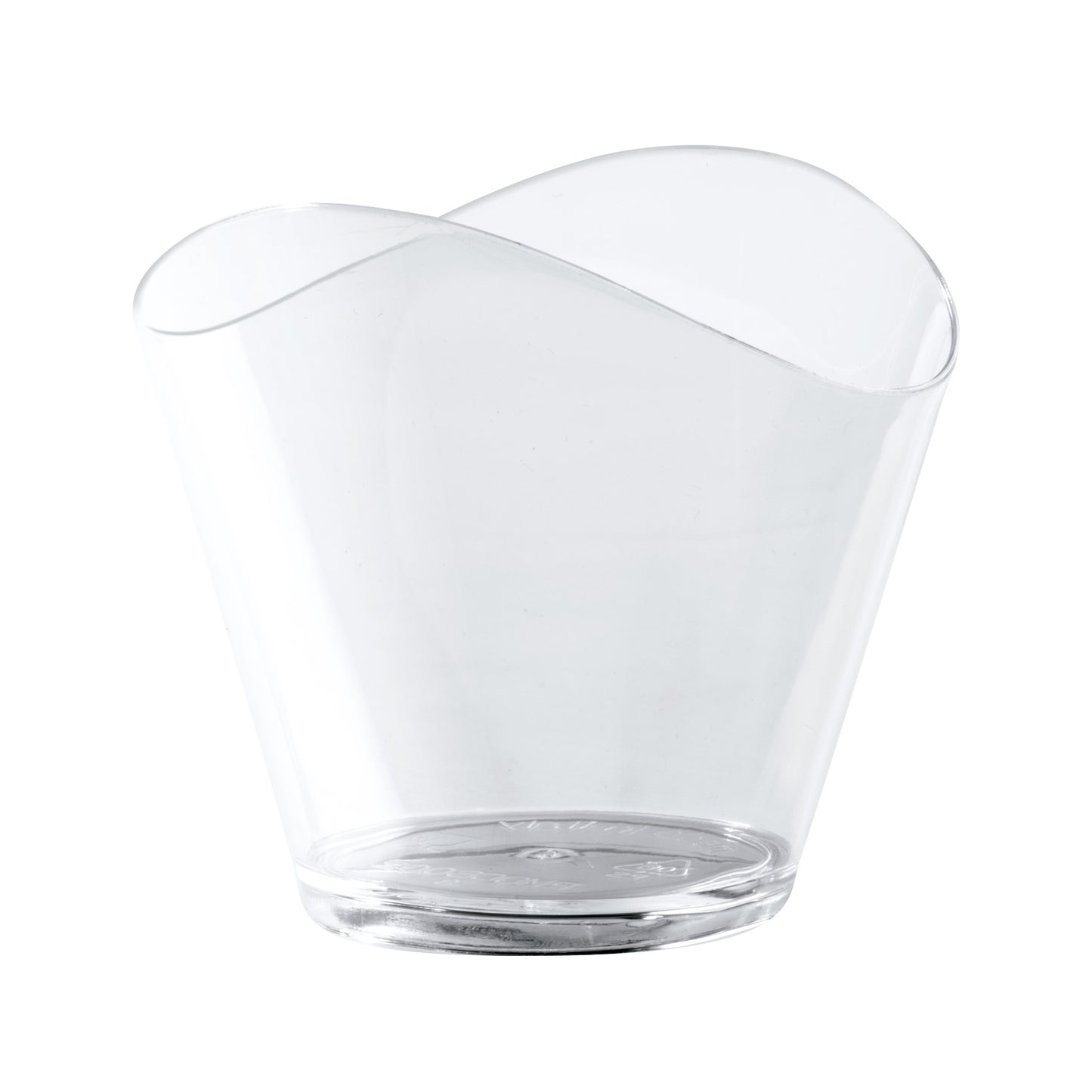 VASITO PLASTICO TRANSPARENTE WAVE 85X60H70MM CAP.120ML
