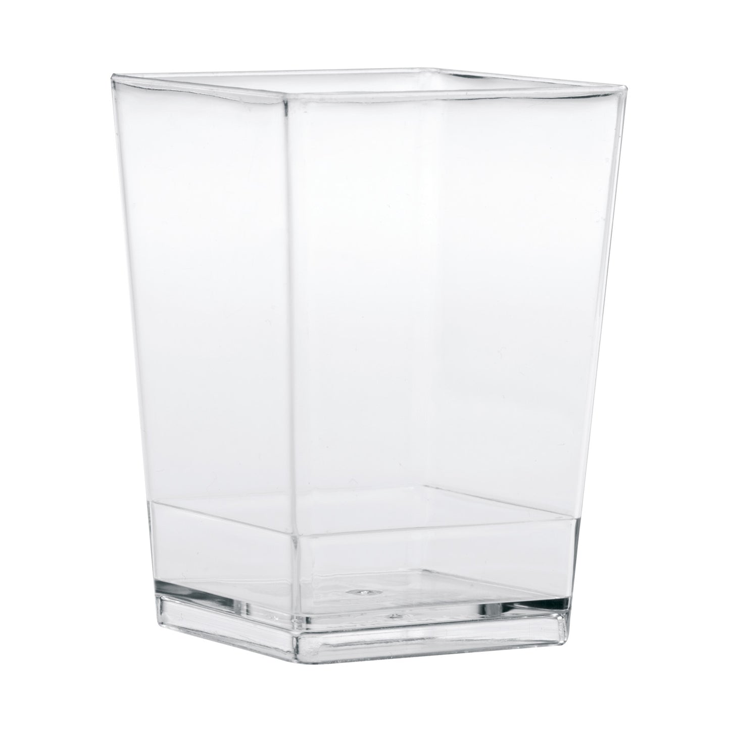 VERRE TRANSPARENTE PASTIQUE CARRÉ 55X55 H80MM | CAP. 175ML