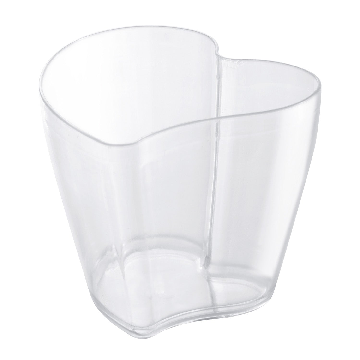 VASITO PLASTICO TRANSPARENTE HEART 73X64 H52MM | CAP. 100ML
