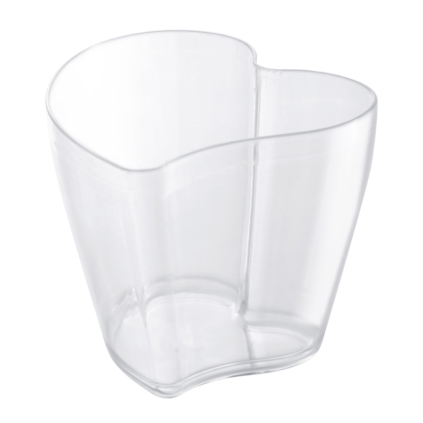 VASITO PLASTICO TRANSPARENTE HEART 73X64 H52MM | CAP. 100ML