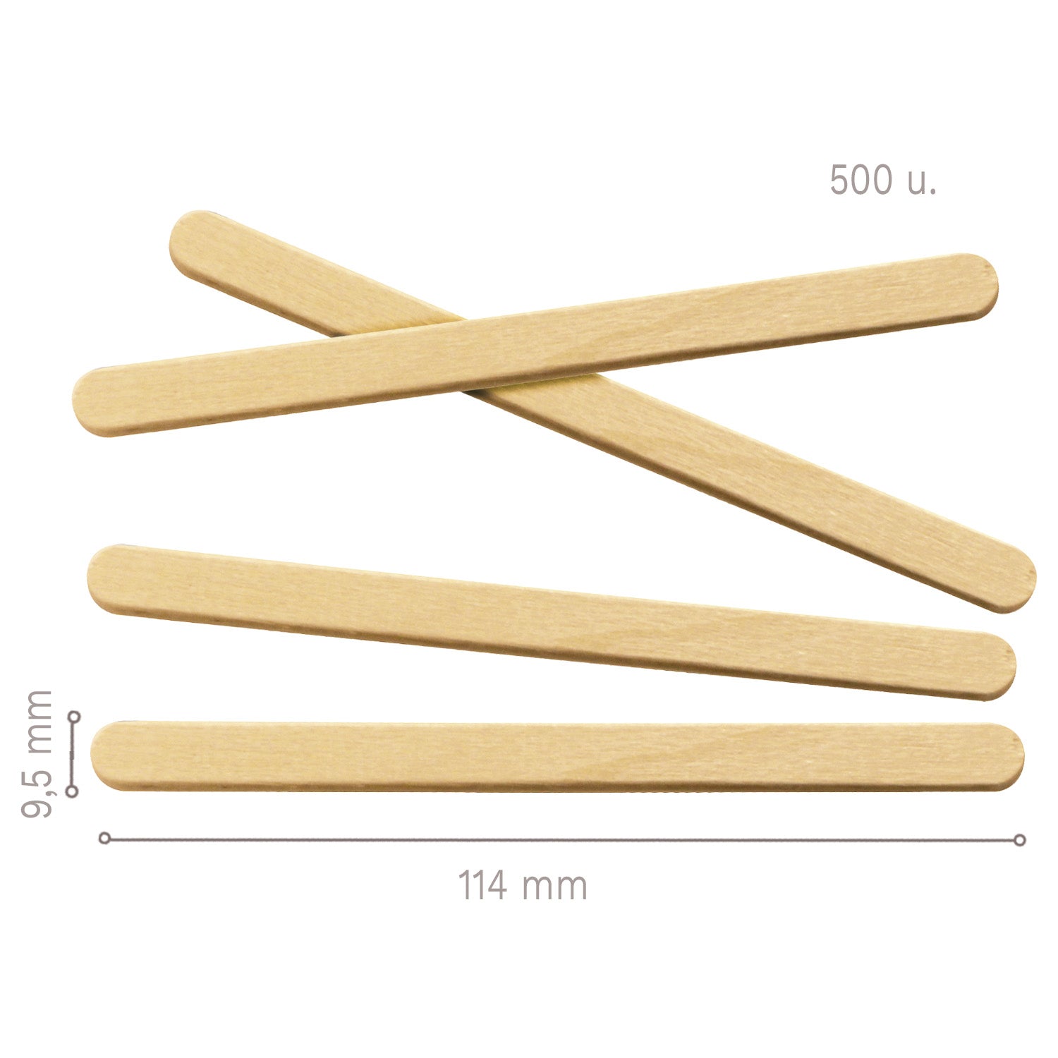 PALITOS DE HELADO 114X9,5 H2 MM - 500 UDS