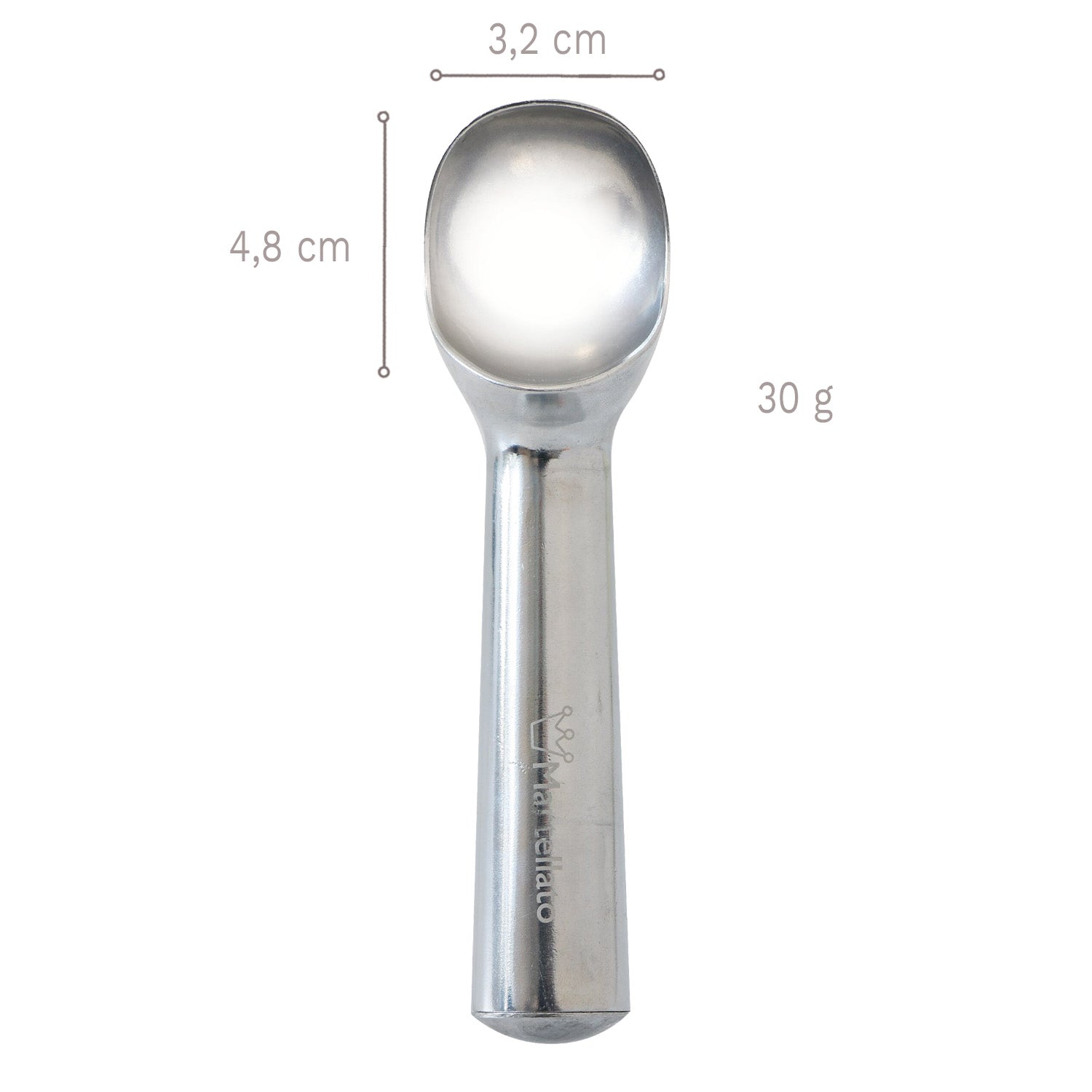 CUCHARA PARA HELADO3,2 x 4,8 CM - CAPACIDAD 30 GR