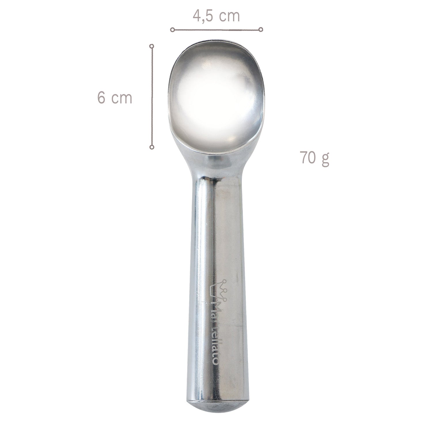 COLHER PARA GELADO 4,5 x 6  CM - 70 GR