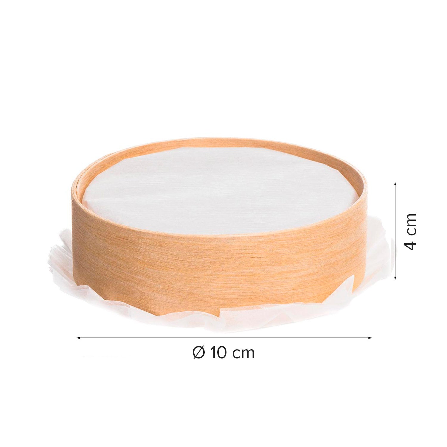 ANÉIS DE MADEIRA 10 Ø X 4 H CM COM PAPEL