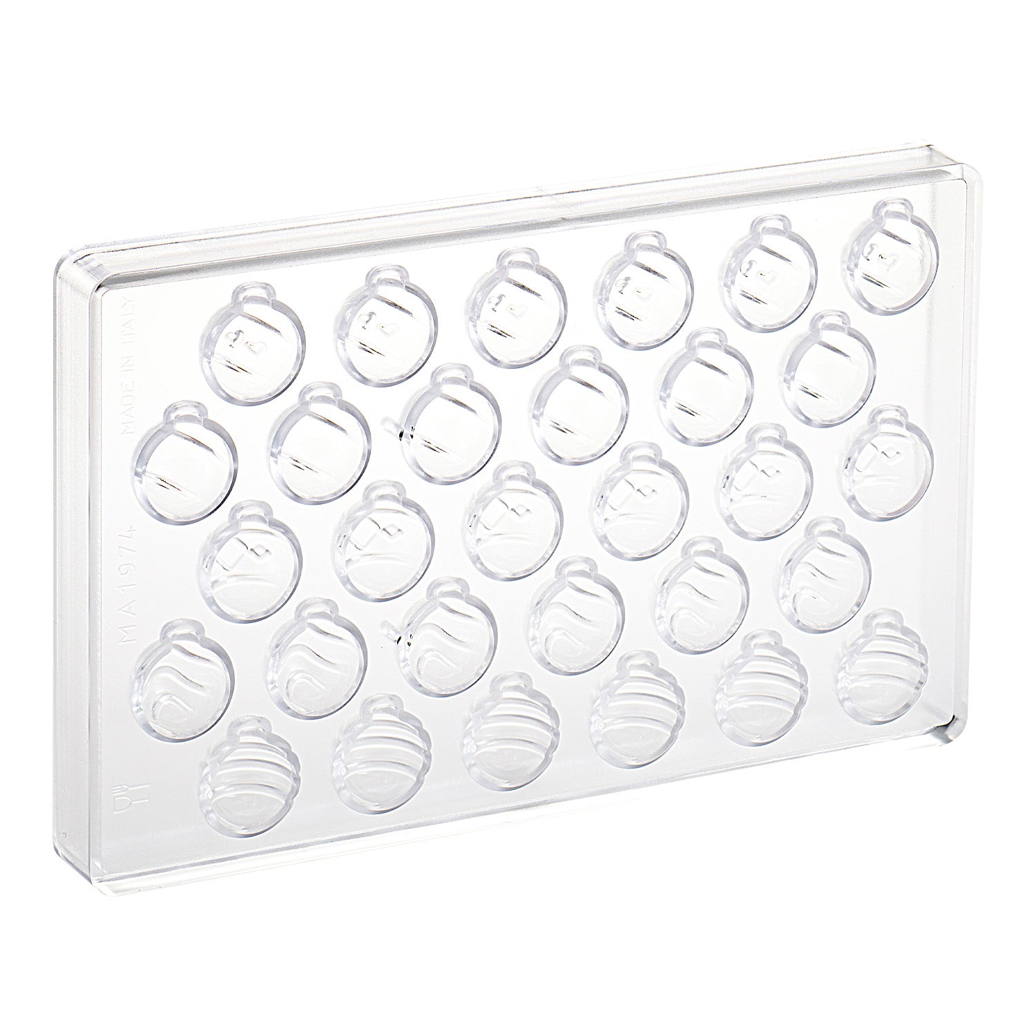 MOULE POLYCARBONATE BOULE DE NOËL 30x26 H 16.5 MM | 30 PIÈCES