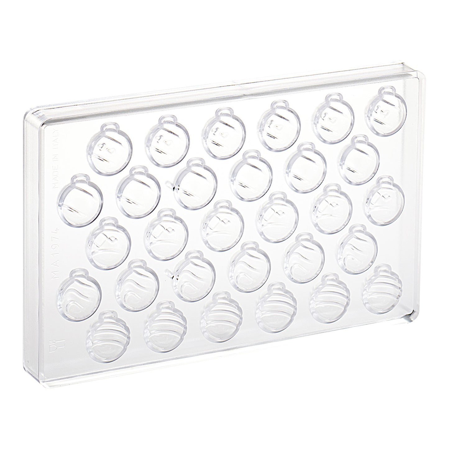 MOULE POLYCARBONATE BOULE DE NOËL 30x26 H 16.5 MM | 30 PIÈCES