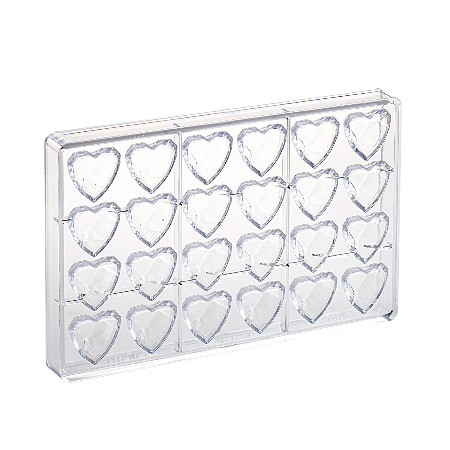 MOLDE POLICARBONATO CORAZÓN DIAMANTE 33X33H15MM | 24 PIEZAS
