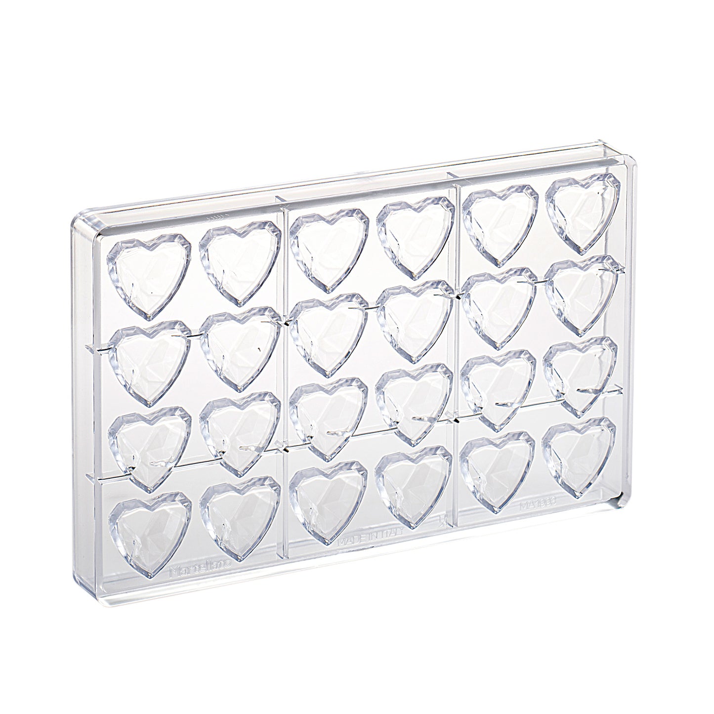MOLDE POLICARBONATO CORAZÓN DIAMANTE 33X33H15MM | 24 PIEZAS