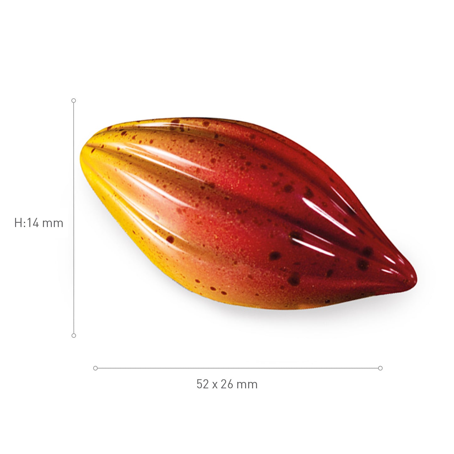 FORMA POLICARBONATO CHOCOLATE THEOBROMA 52X26H14MM | 21 PCS
