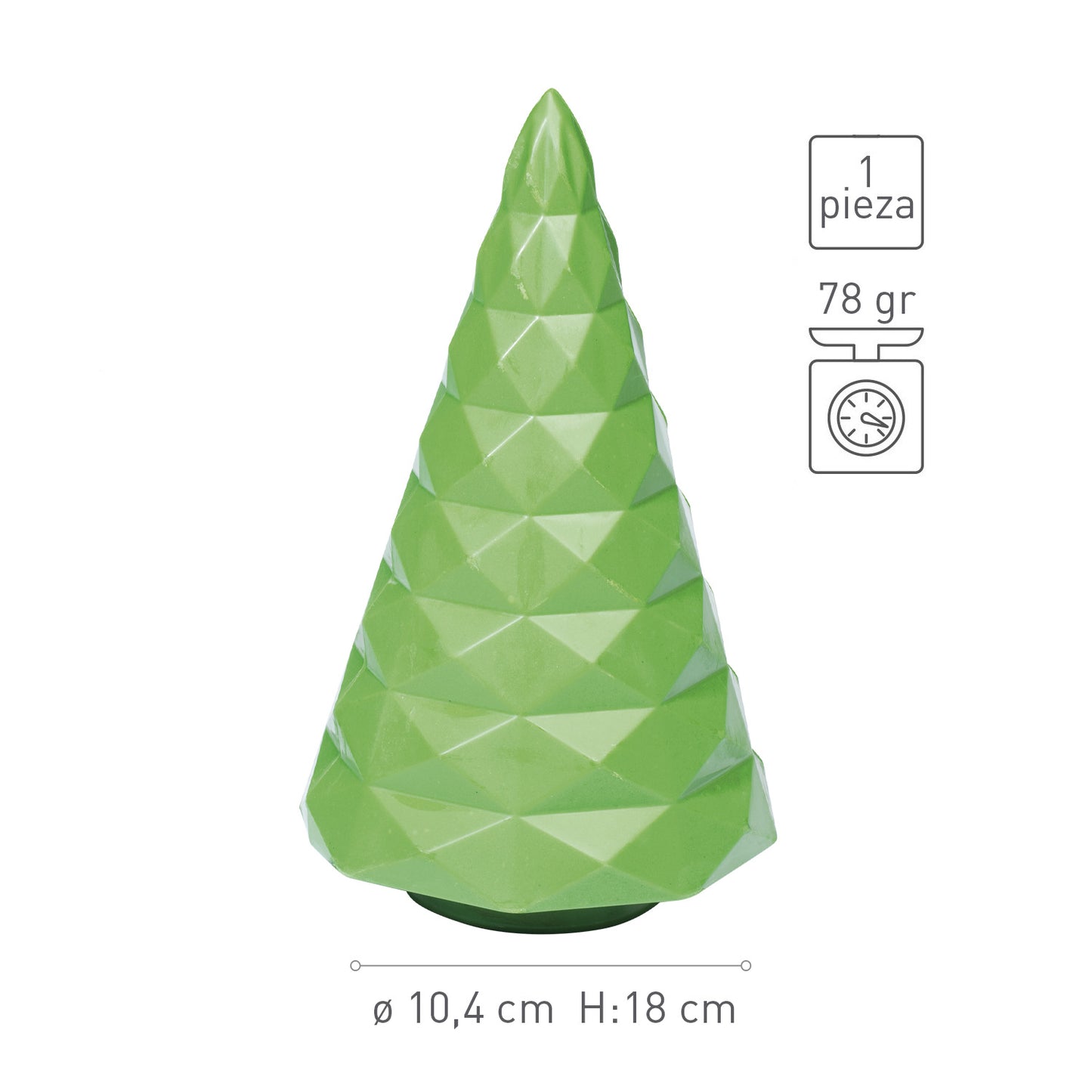 MOLDE POLICARBONATO ARBOL NAVIDAD Ø 104 H 180MM | 1 PIEZA