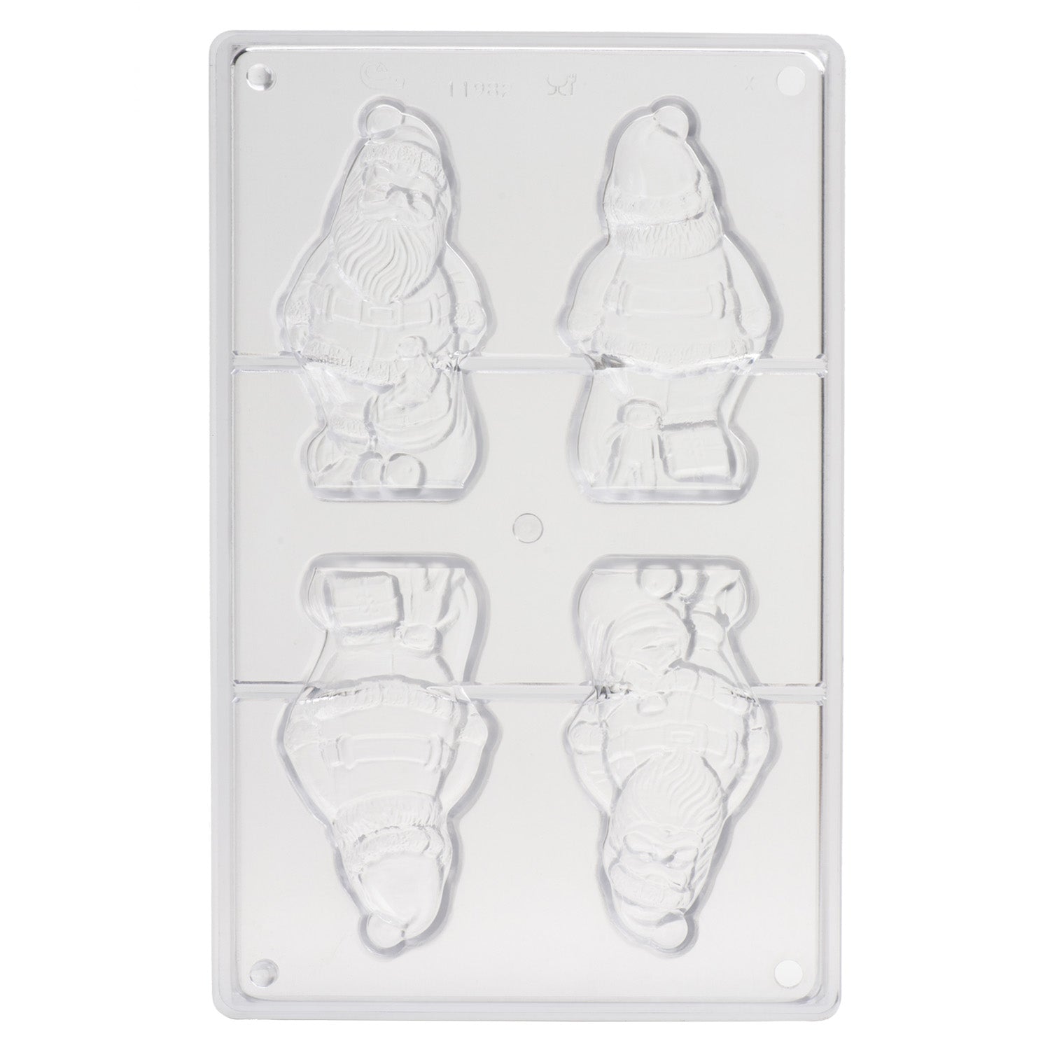 STAMPO POLICARBONATO CIOCCOLATO BABBO NATALE 105X56MM