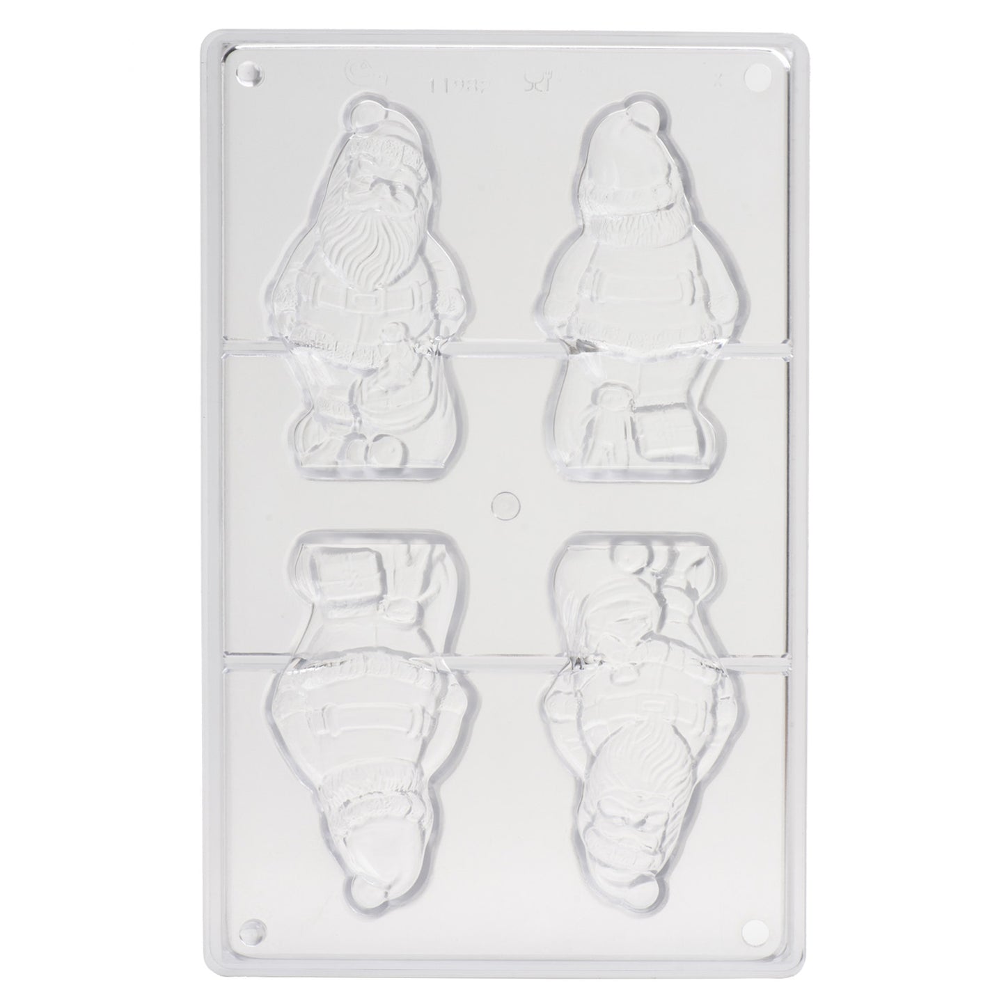 STAMPO POLICARBONATO CIOCCOLATO BABBO NATALE 105X56MM