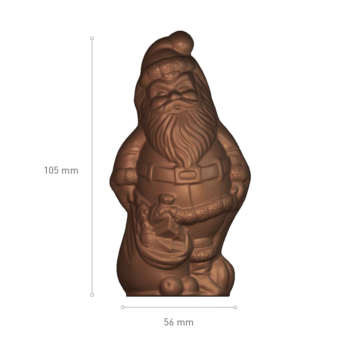 STAMPO POLICARBONATO CIOCCOLATO BABBO NATALE 105X56MM