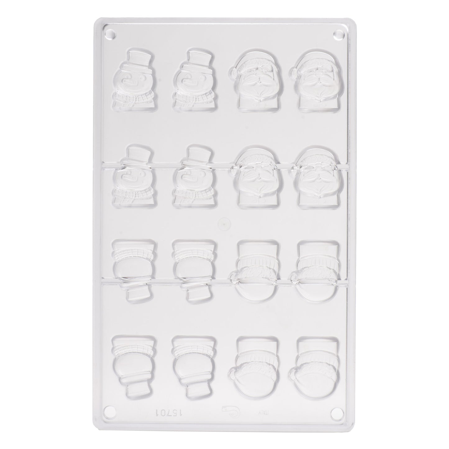 MOLDE POLICARBONATO CHOCOLATE PAPÁ NOEL | MUÑECO NIEVE