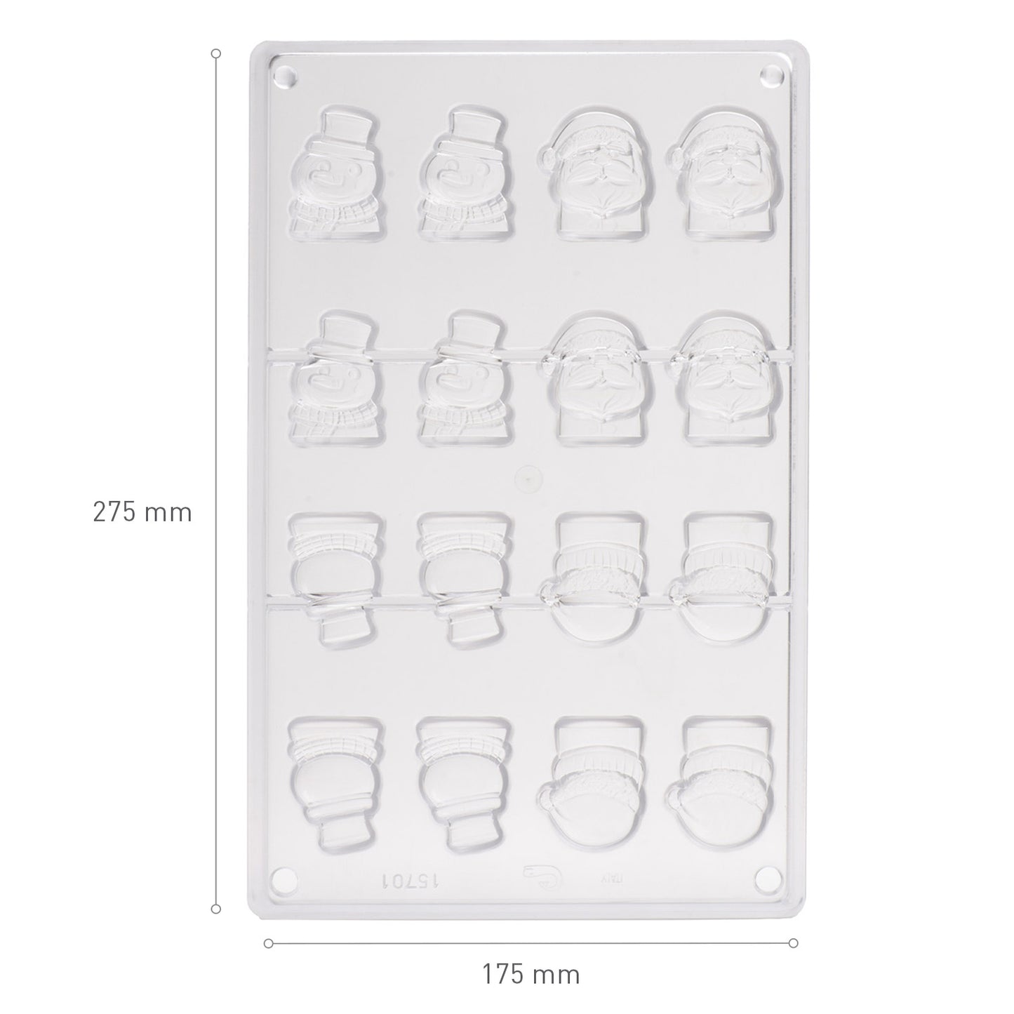 MOLDE POLICARBONATO CHOCOLATE PAPÁ NOEL | MUÑECO NIEVE