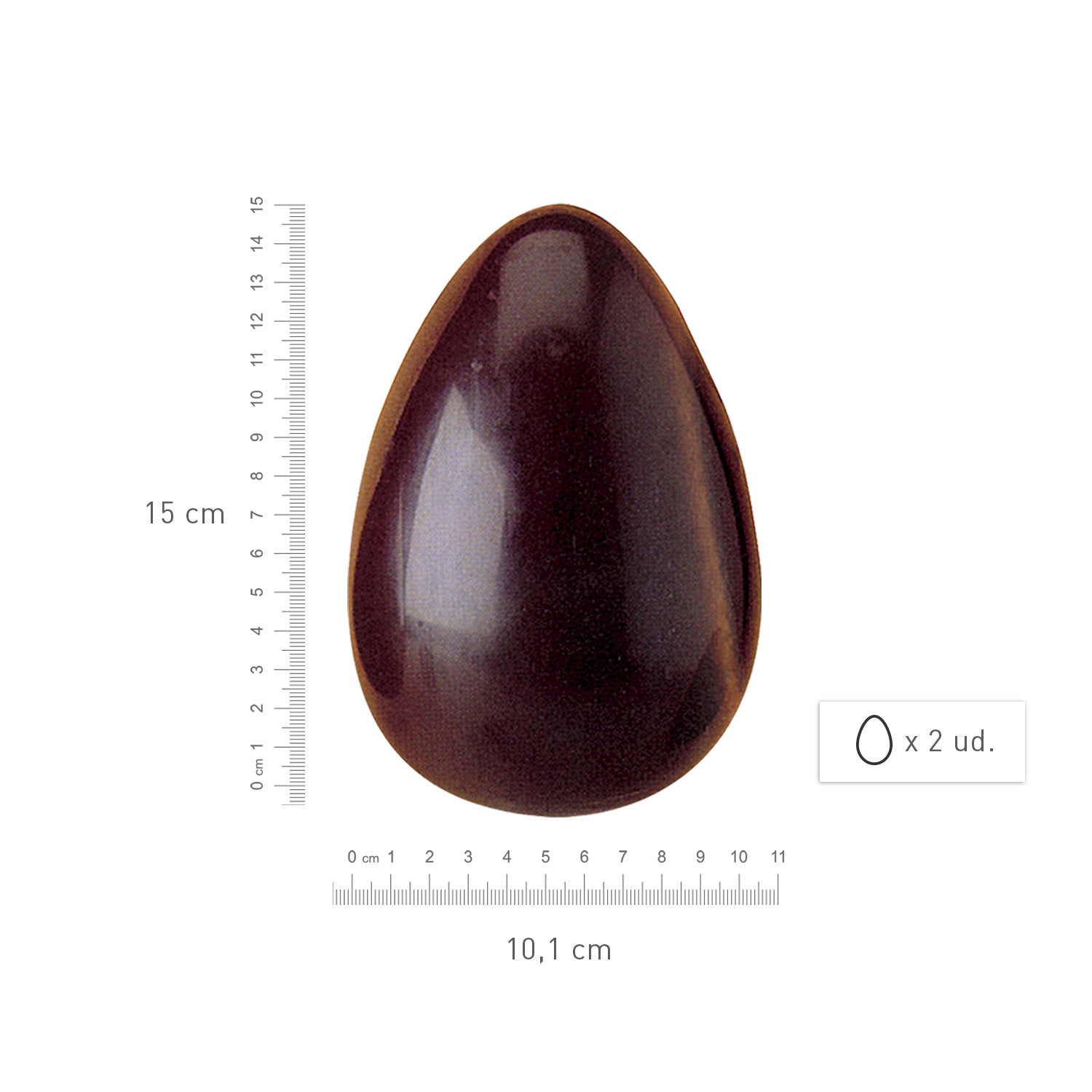 MOULE POLYCARBONATE ŒUF PÂQUES 3U 130G 150X101MM