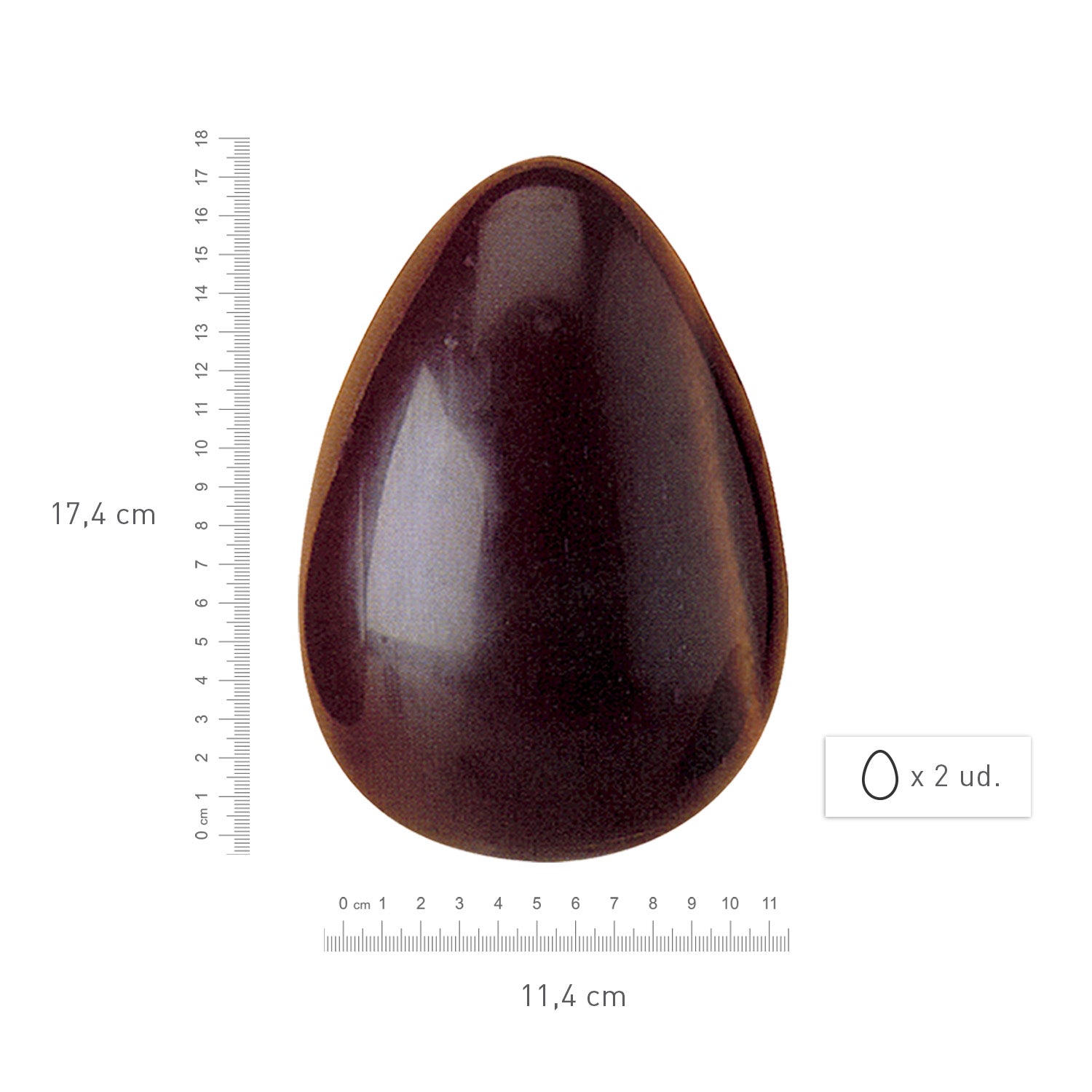 MOULE POLYCARBONATE ŒUF PÂQUES 2U 150G 174X114MM