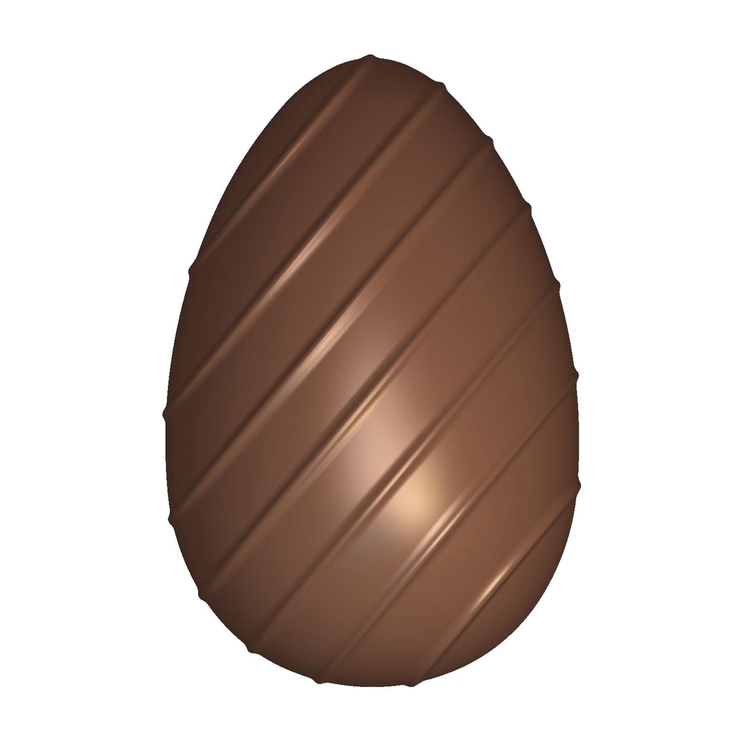 MOLDE POLICARBONATO HUEVO RAYAS PASCUA 70G 106X70 MM  4UD