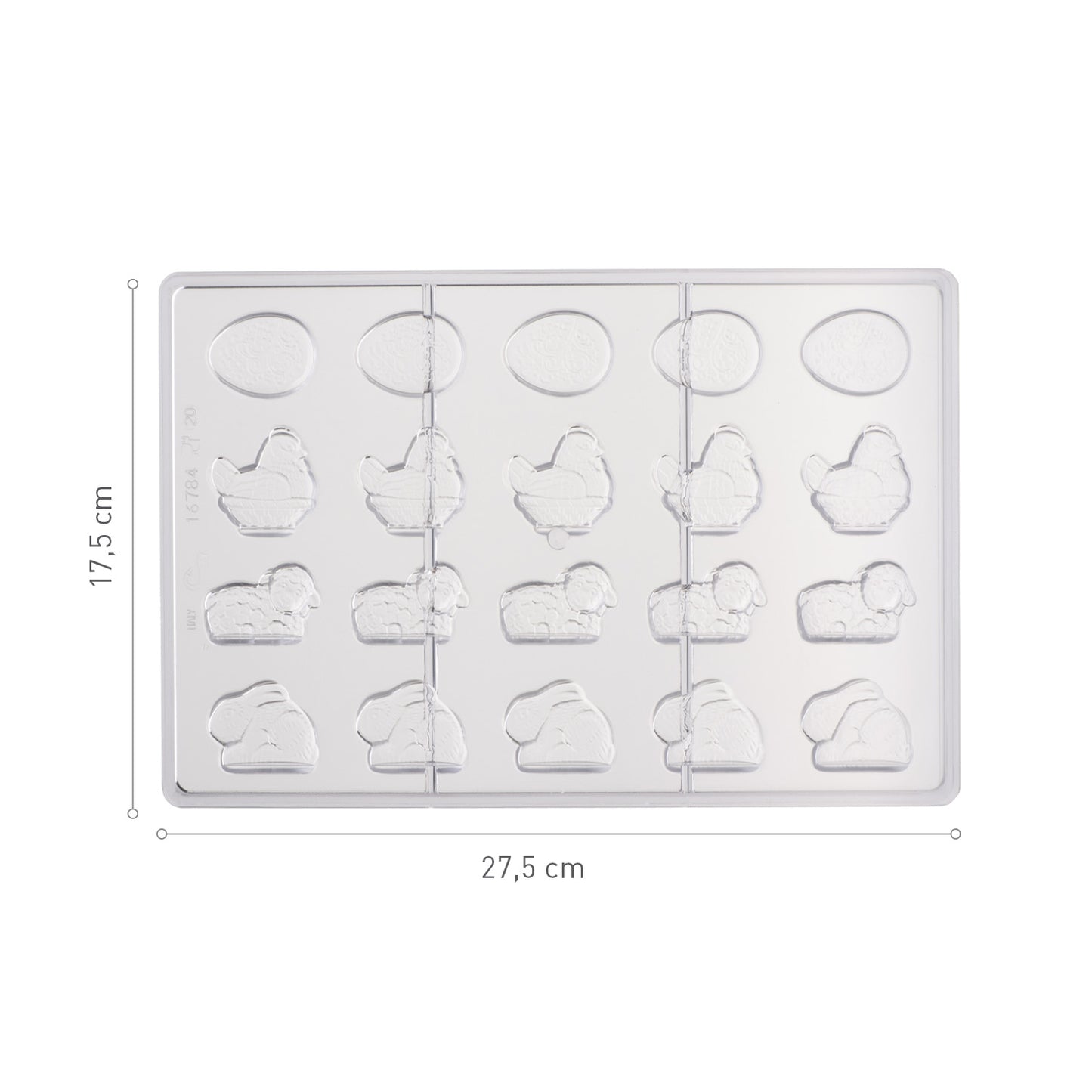 MOULE POLYCARBONATE ASSORTIMENT PÂQUES 4G 275X175MM