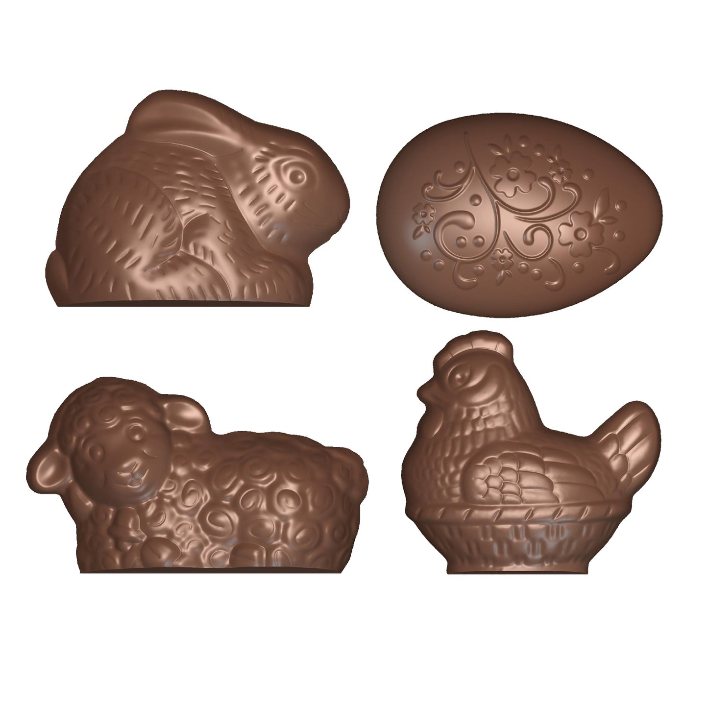 STAMPO POLICARBONATO ASSORTIMENTO PASQUA 4G 275X175MM