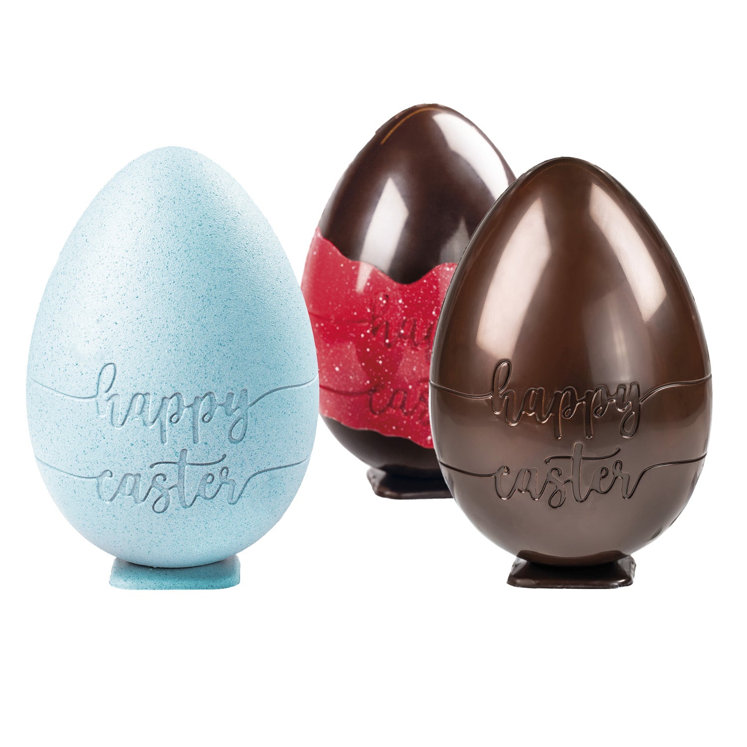 MOULE À OEUFS EN POLYCARBONATE HAPPY EASTER 3D DIAM156H228MM