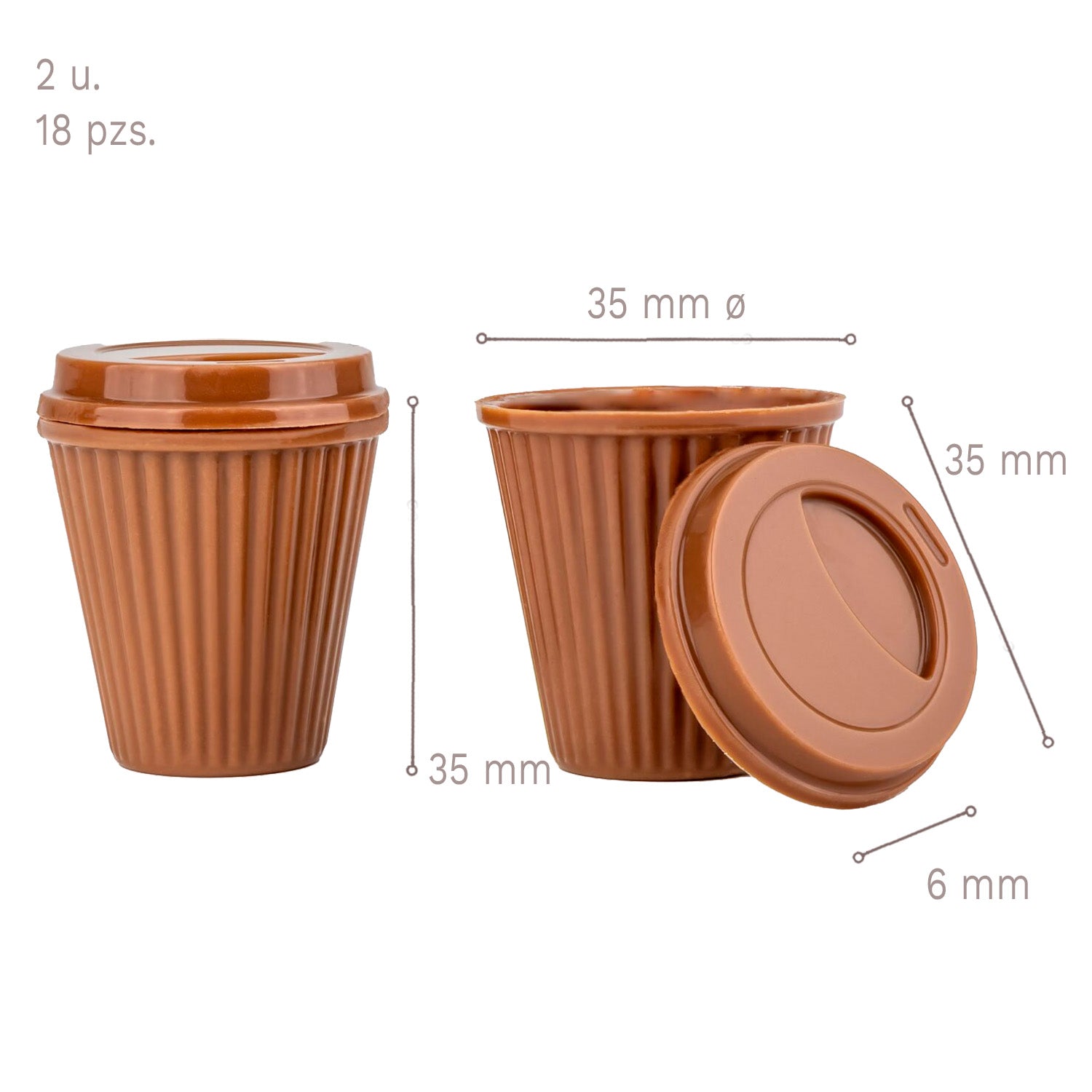 STAMPO IN POLICARBONATO BICCHIERE+COPERCHIO BARTISTA - 2 STA