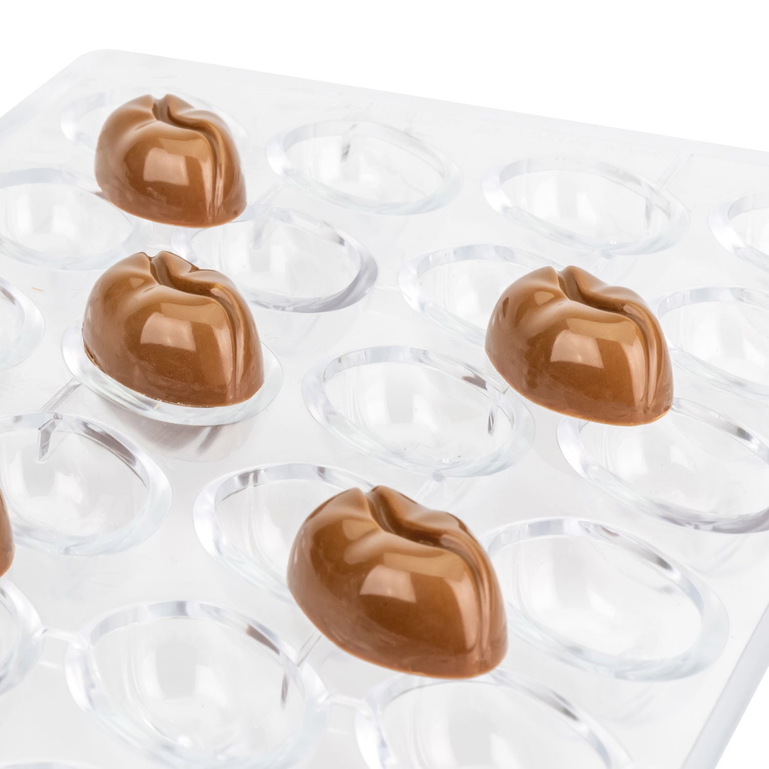 (MOLDE DE POLICARBONATO GRÃO DE CAFÉ 275X175X25,5MM - 24 UN