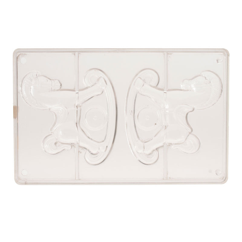 MOLDE POLICARBONATO CHOCOLATE CABALLO CARRUSEL 120X120 MM