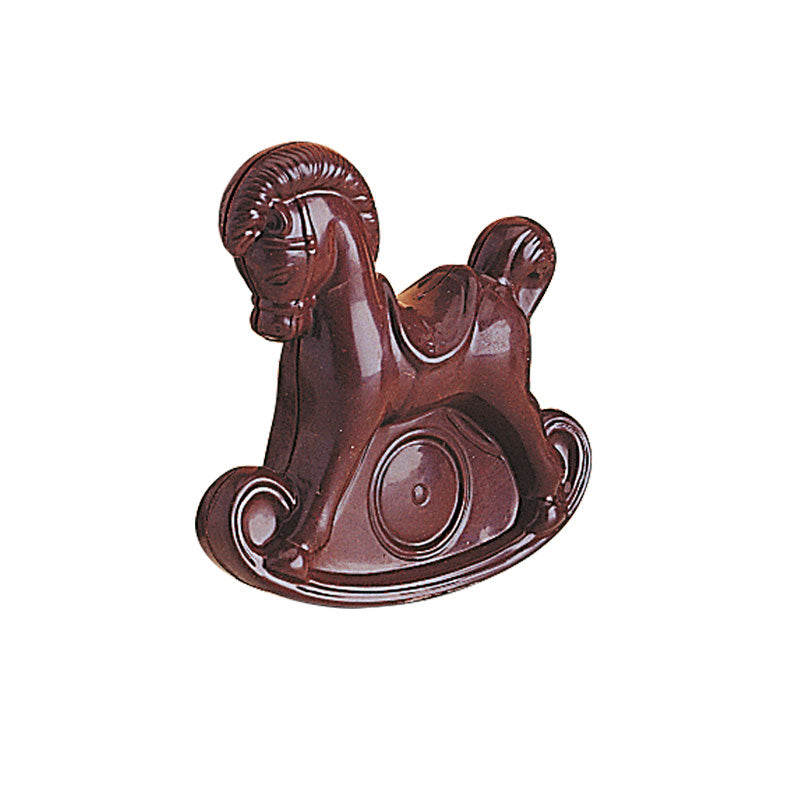 MOLDE POLICARBONATO CHOCOLATE CAVALO DE CARROSSEL 120X120 MM