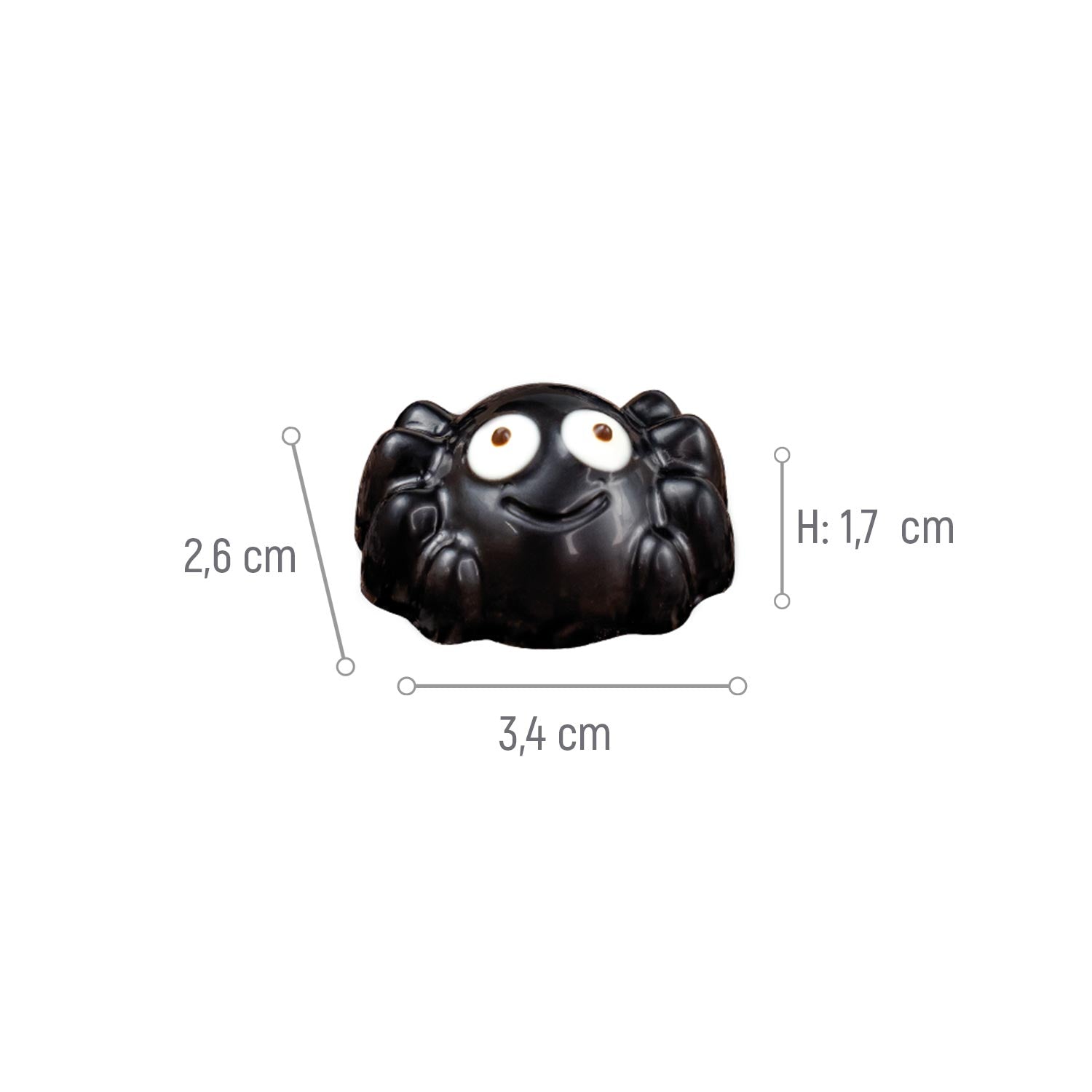 MOULE POLYCARBONATE ARAIGNÉE SYMPATHIQUE 34X26H17MM