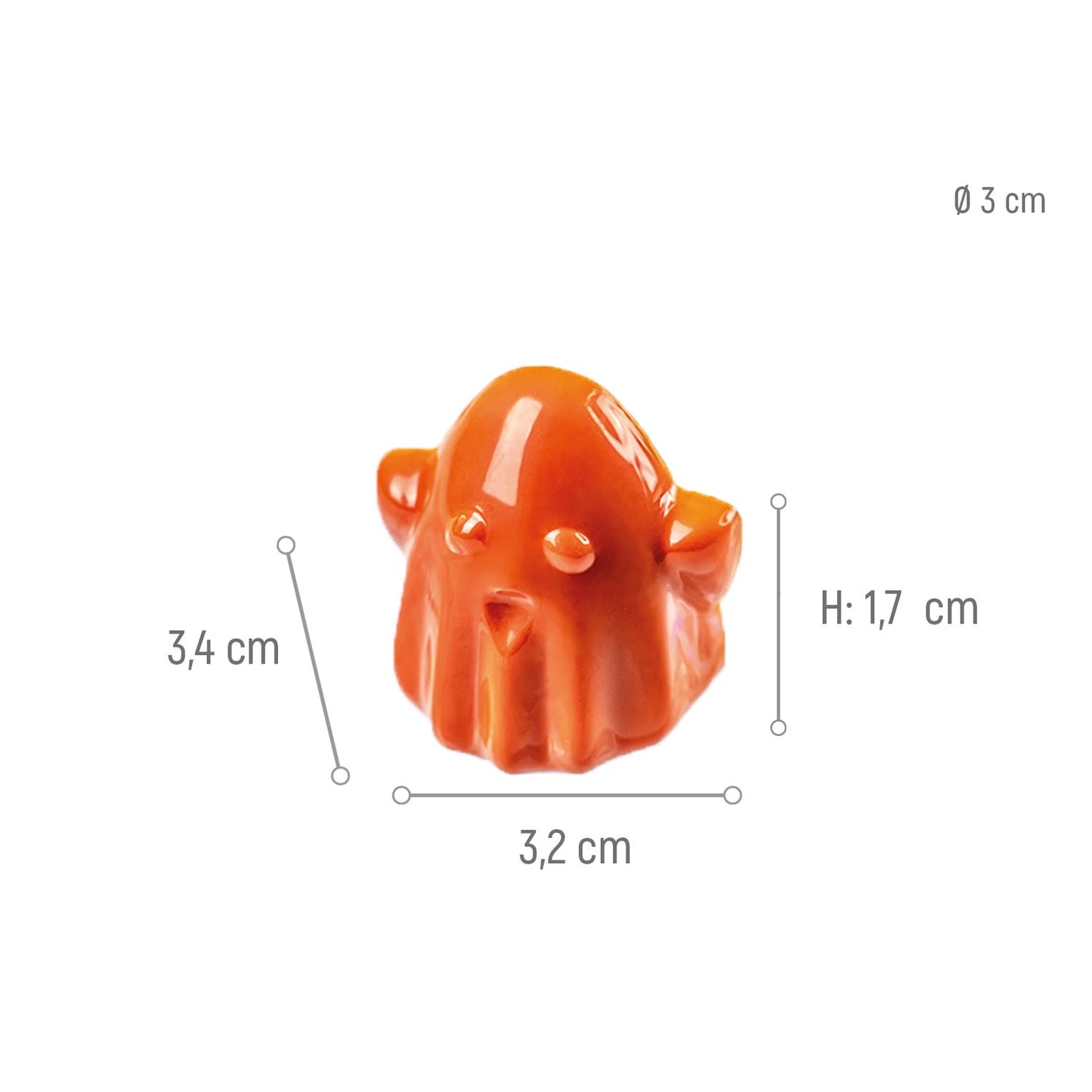 MOULE POLYCARBONATE FANTÔME 34X32.5H 17MM | 20 PIÈCES