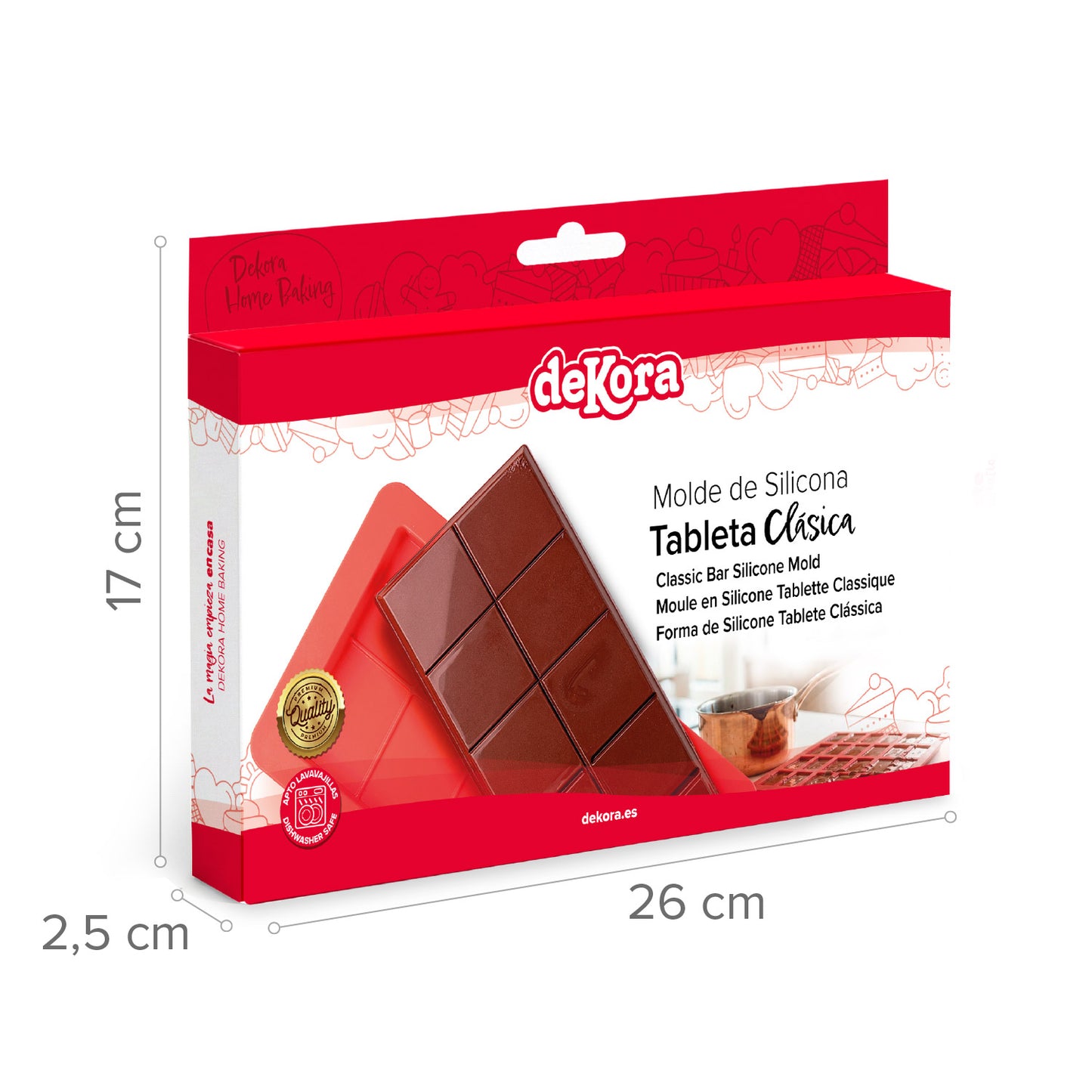 MOLDE DE SILICONA TABLETA CHOCOLATE CLASICA- DK HOME BAKING